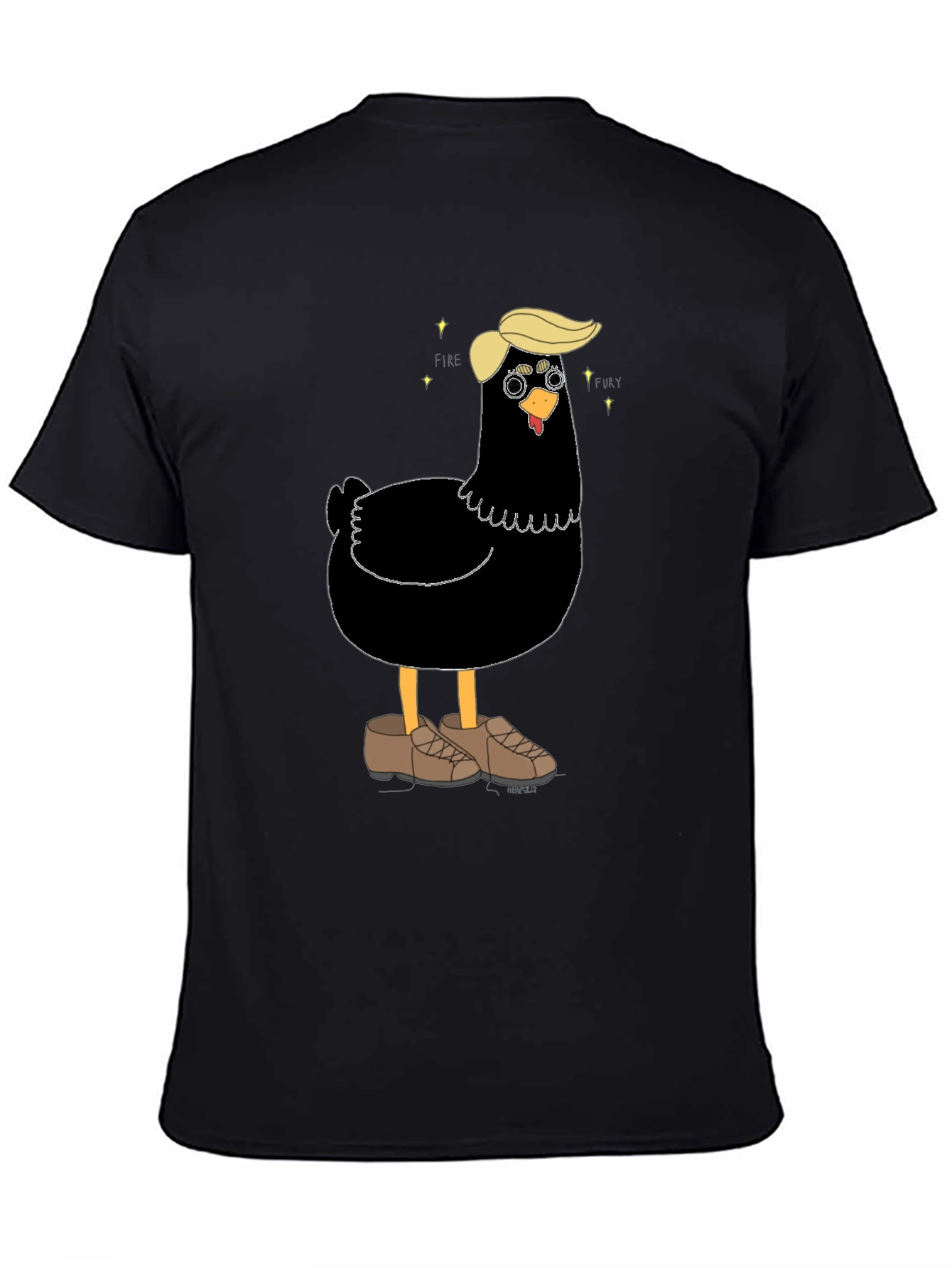 Novelty Trump Chicken Graphic Tee - Quirky Fun