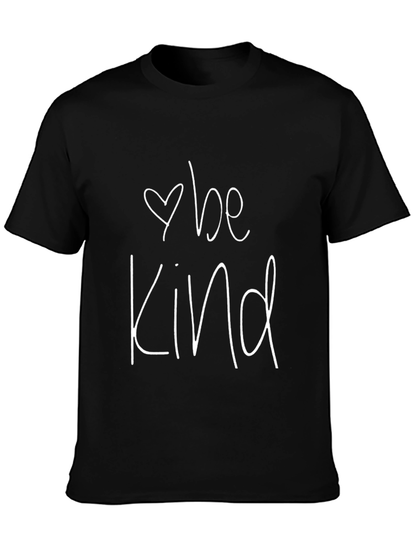 Be Kind Graphic Tee - Black Cotton T-Shirt