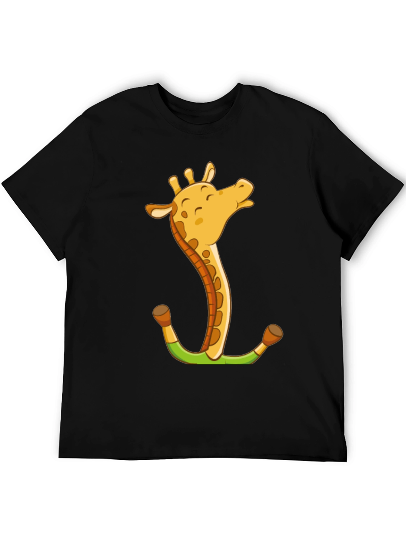 Giraffe Anchor Graphic Tee - Novelty Animal T-Shirt