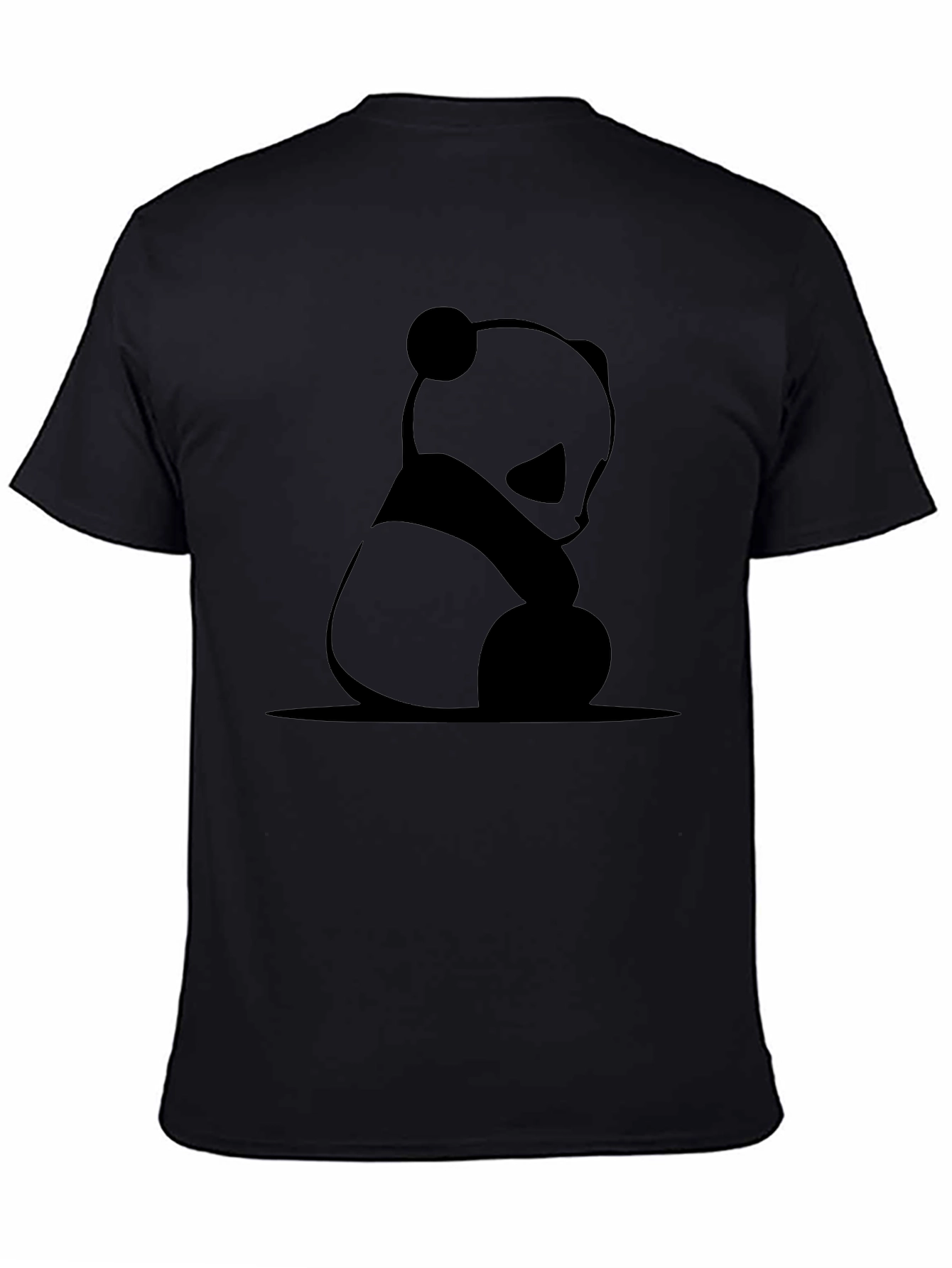 Panda Graphic Print T-Shirt - Black