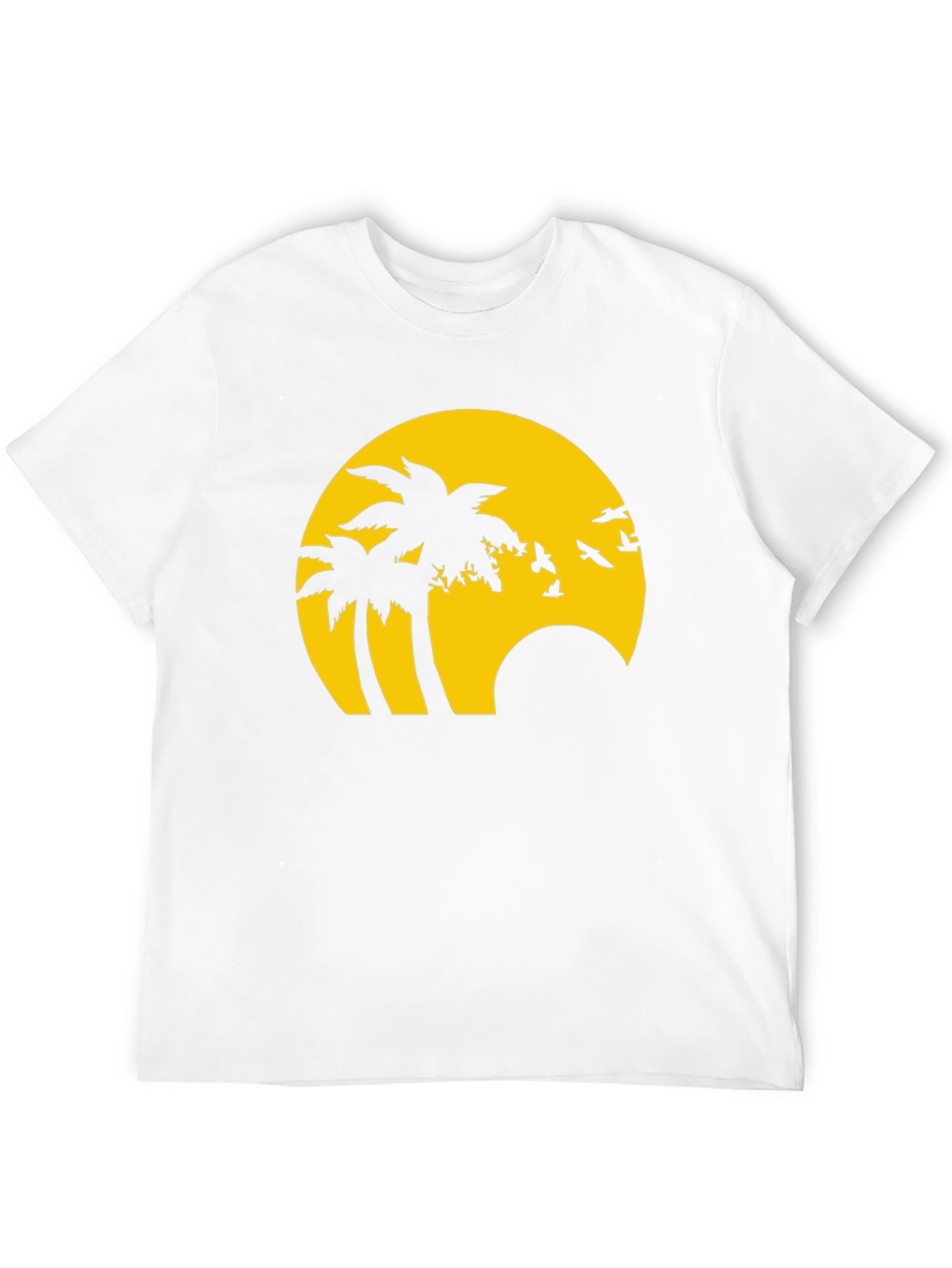 Tropical Sunset Graphic Tee - Black