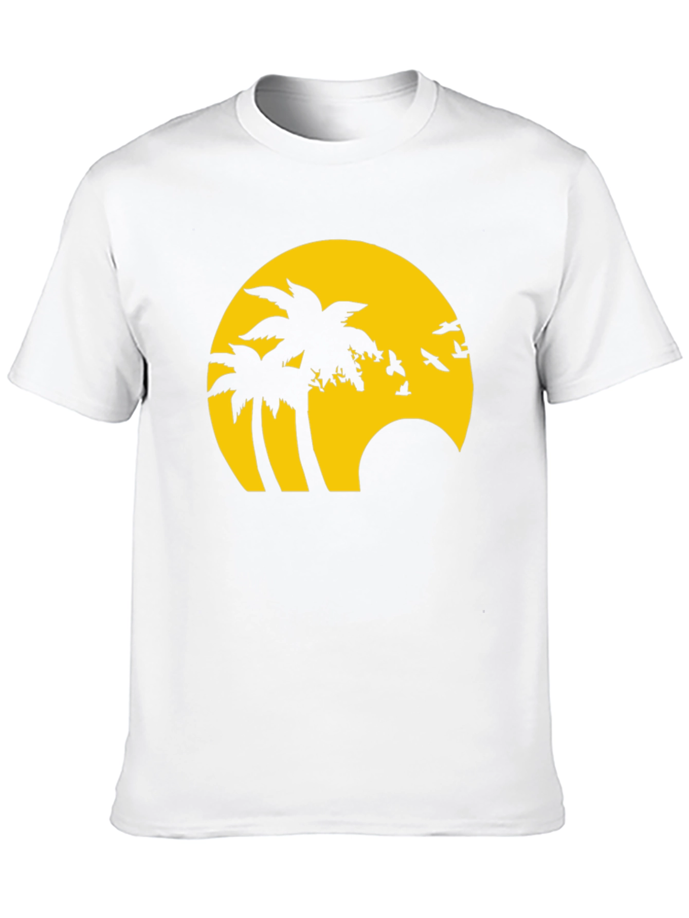 Tropical Sunset Graphic Tee - Black
