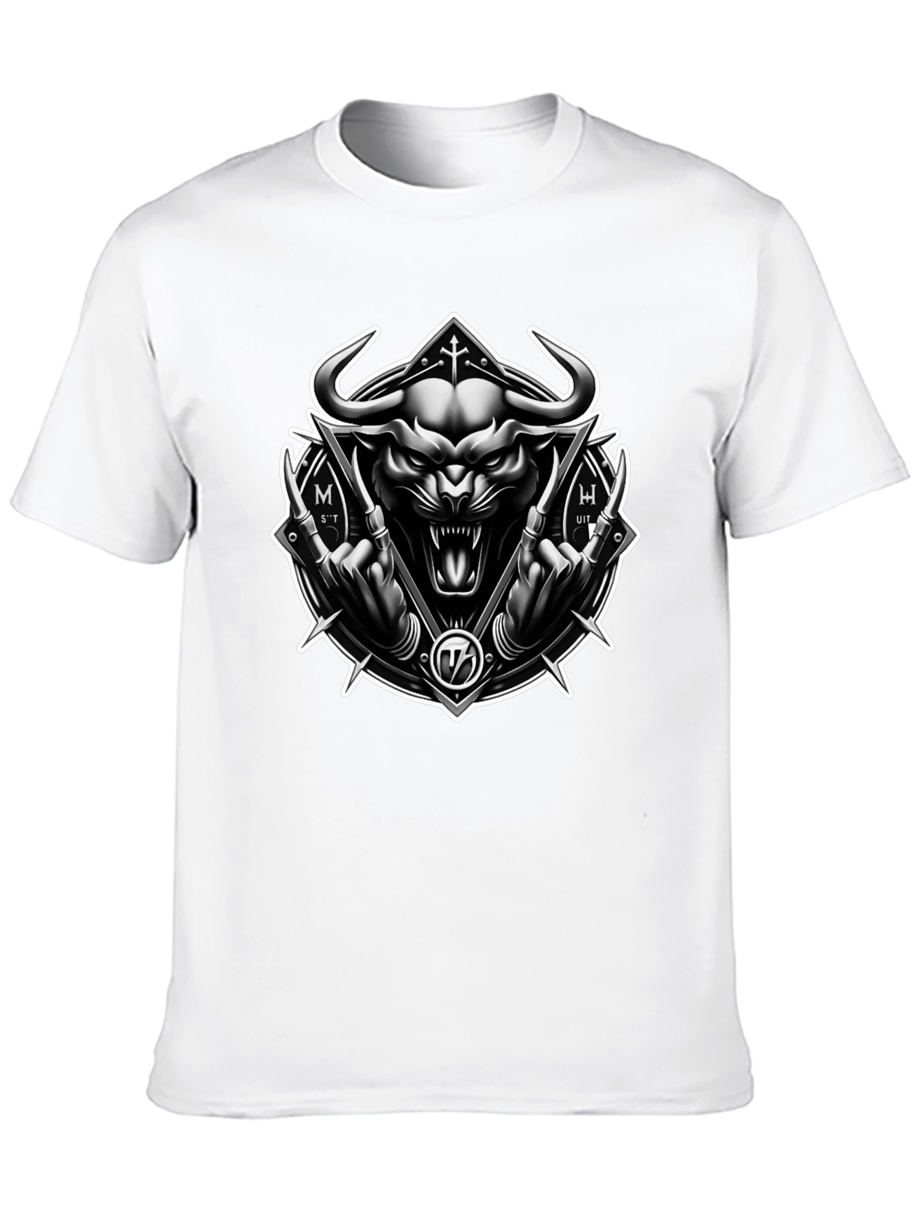 Dark Bull Graphic Tee - Black Metal Style Shirt