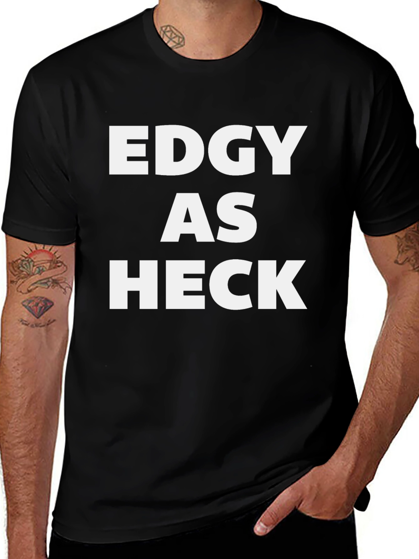 Edgy As Heck Black Graphic Tee