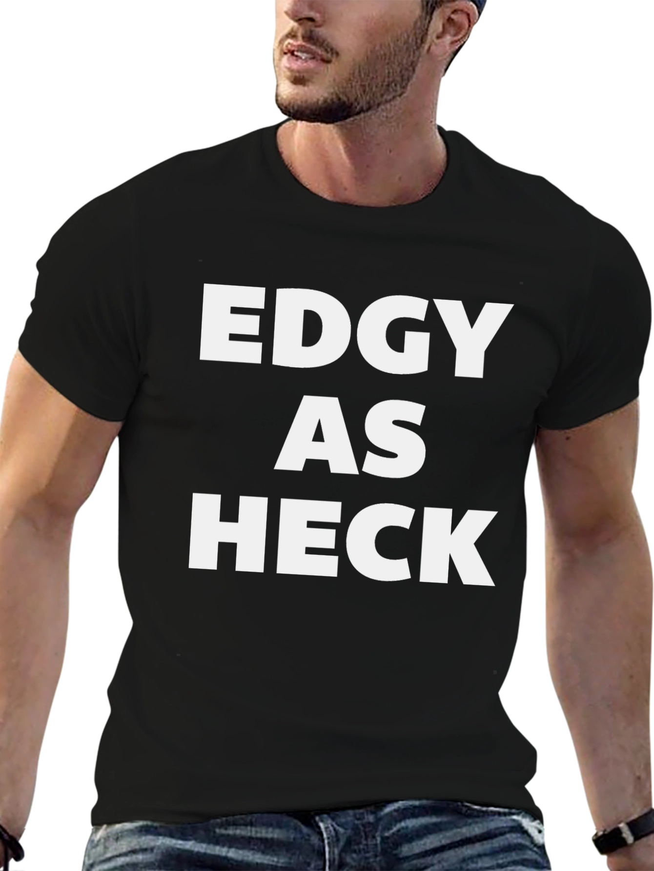 Edgy As Heck Black Graphic Tee
