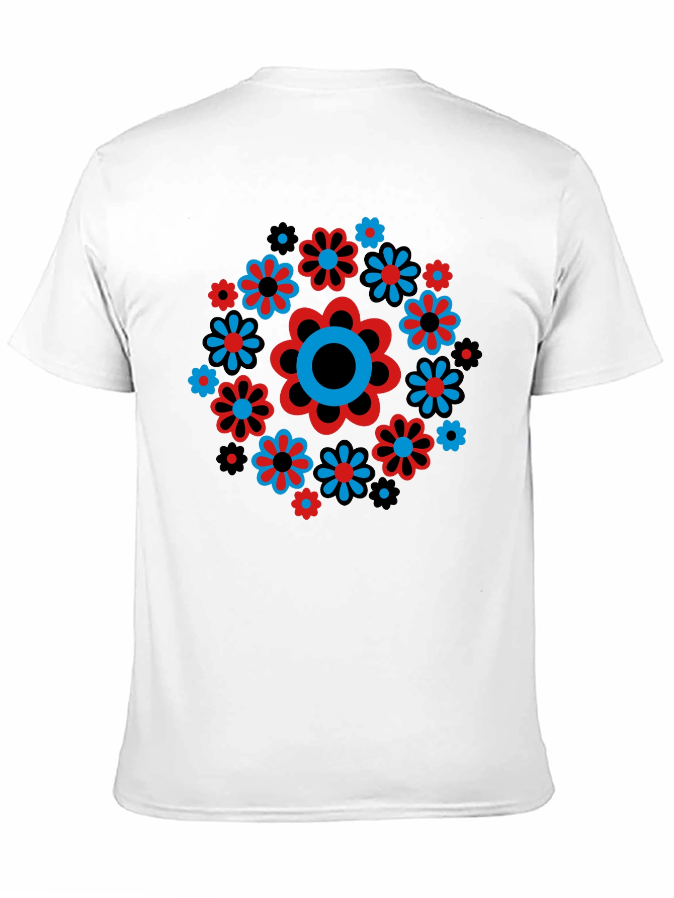 Retro Flower Power Graphic Print T-Shirt