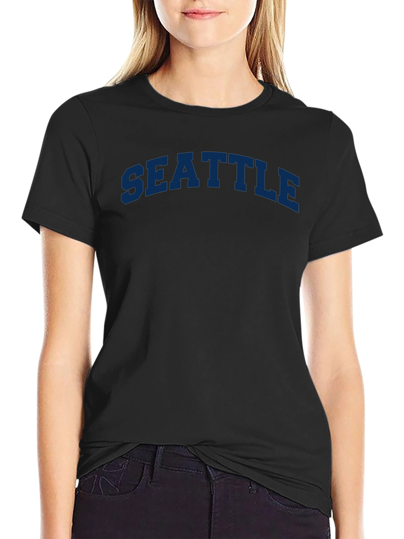 Seattle Text Graphic Tee - Casual Style
