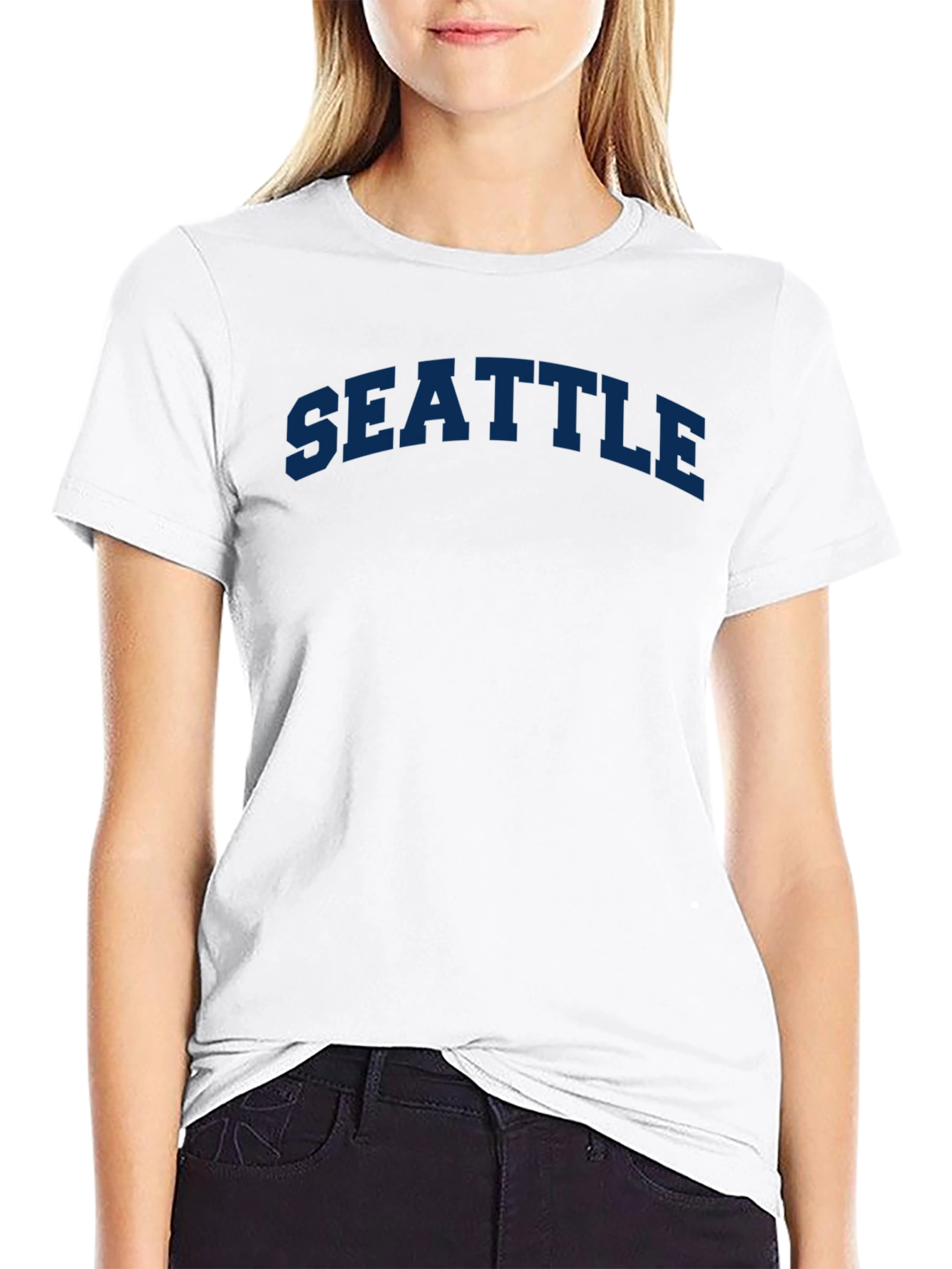 Seattle Text Graphic Tee - Casual Style