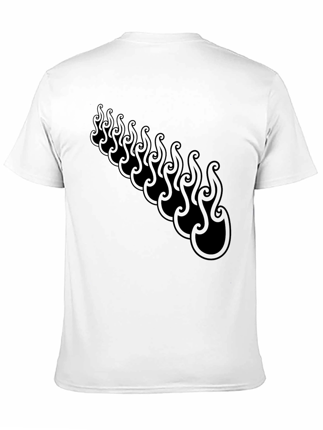 Mens Black T-Shirt with Maori Design