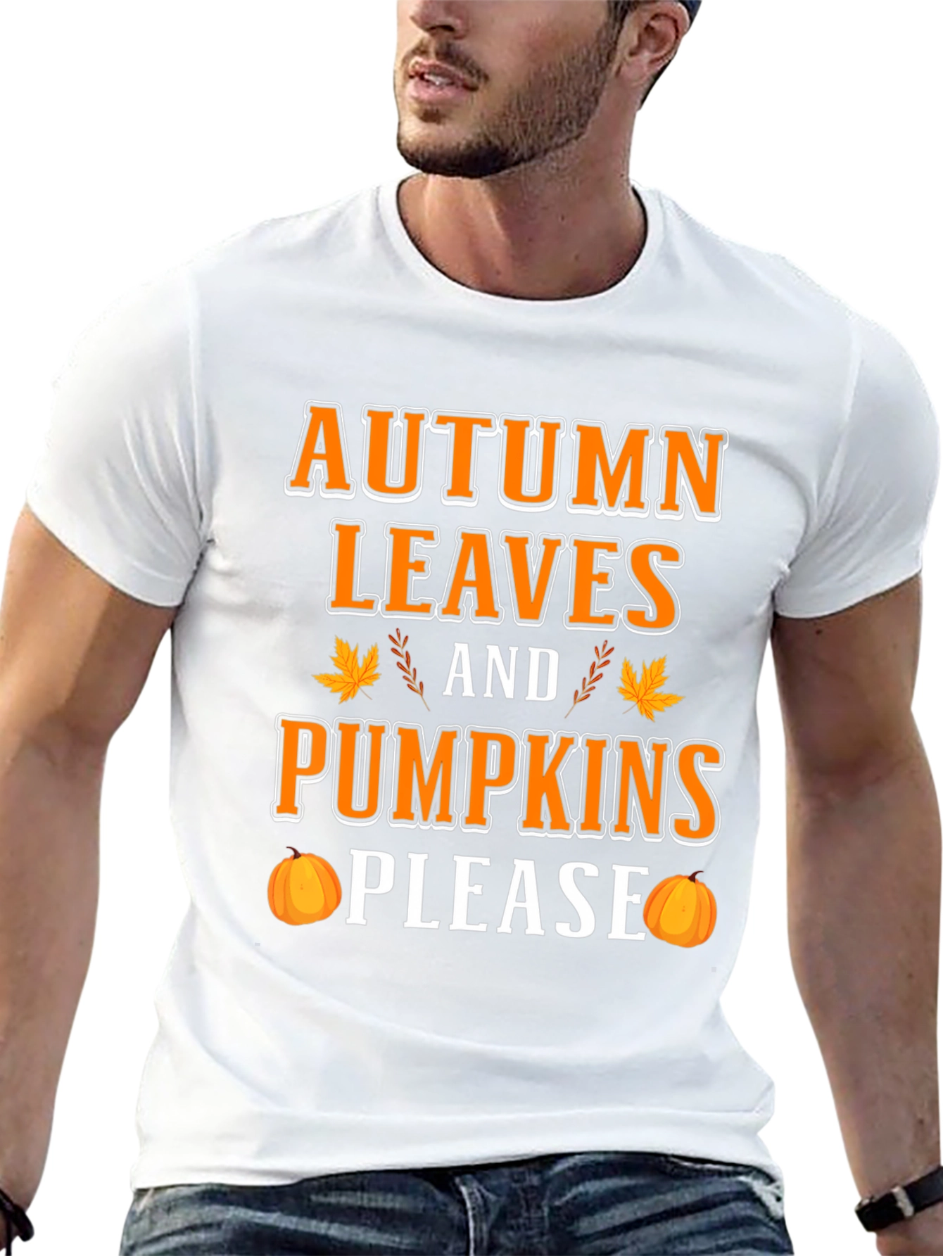 Autumn Leaves Pumpkins Please T-Shirt