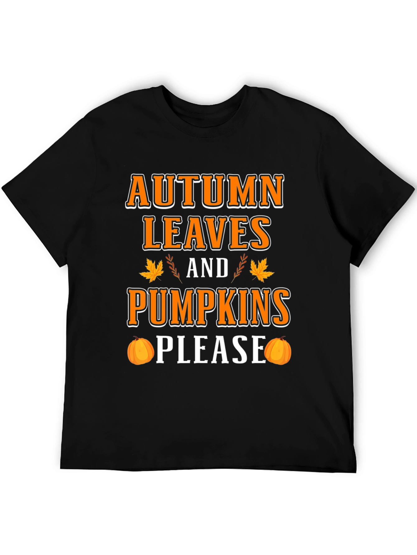 Autumn Leaves Pumpkins Please T-Shirt
