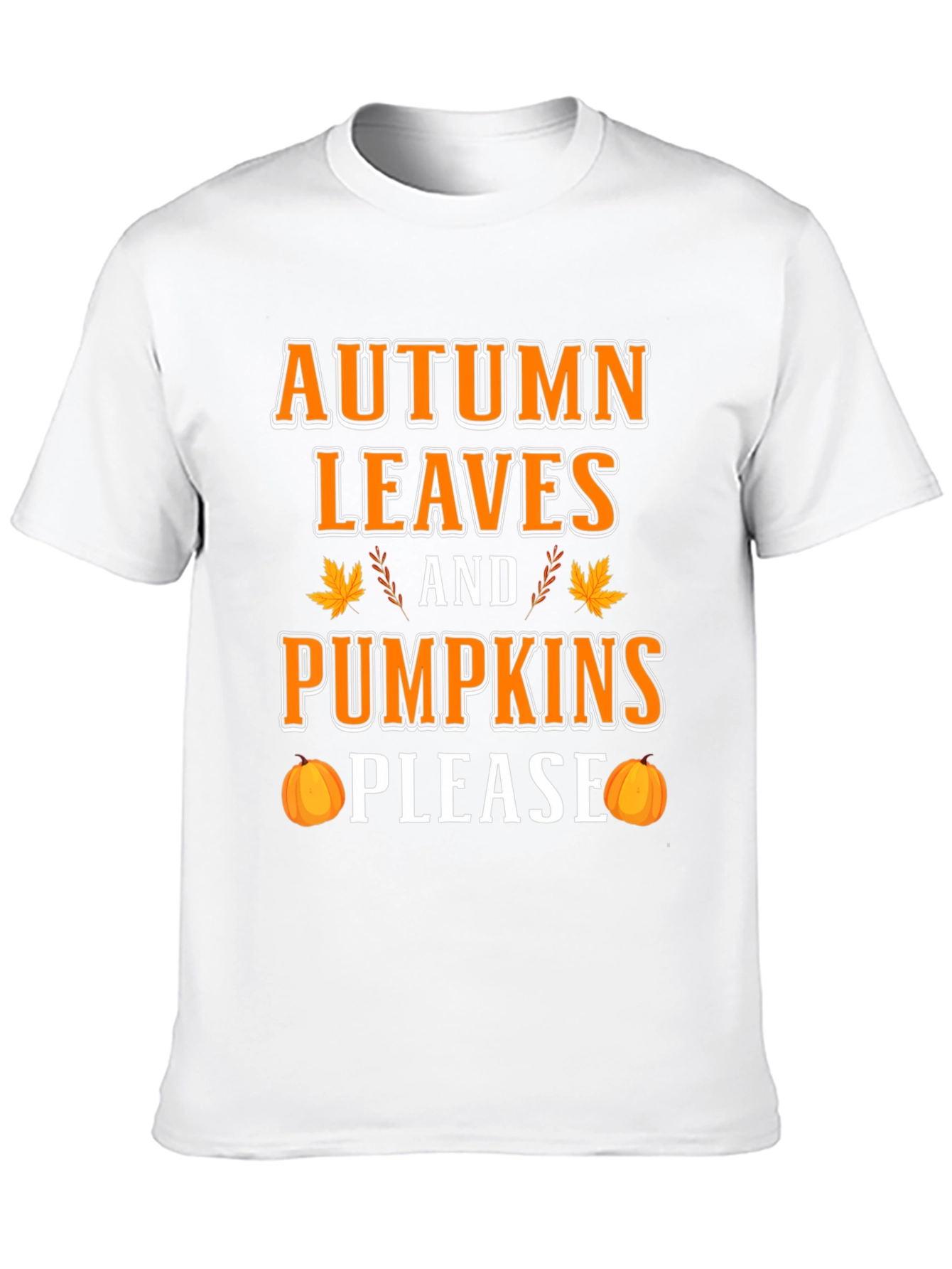 Autumn Leaves Pumpkins Please T-Shirt