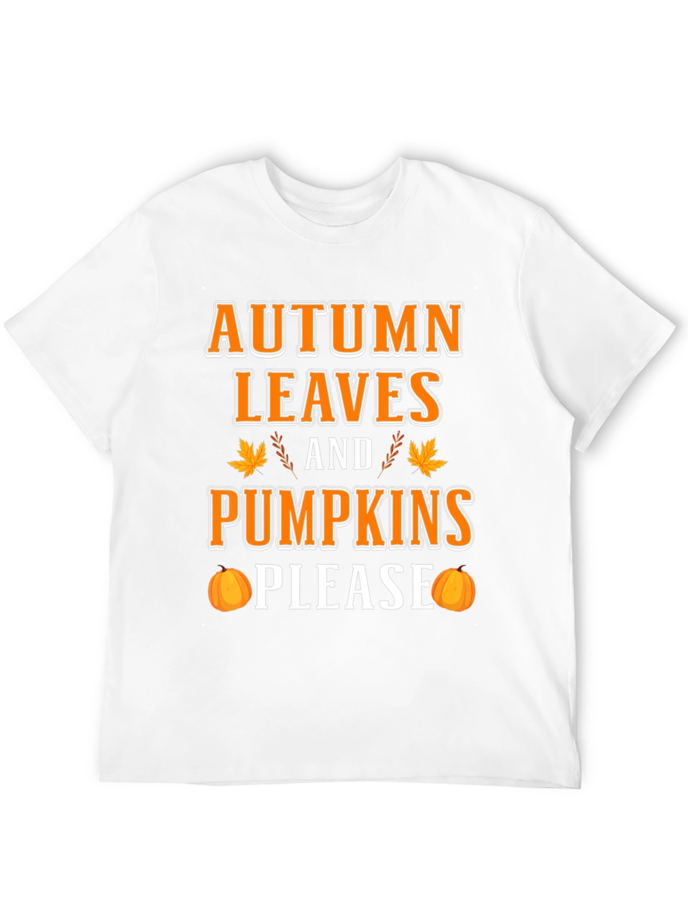 Autumn Leaves Pumpkins Please T-Shirt