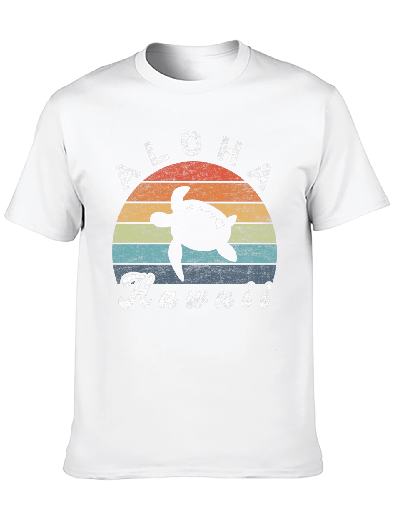 Aloha Hawaii Turtle Sunset Graphic Tee