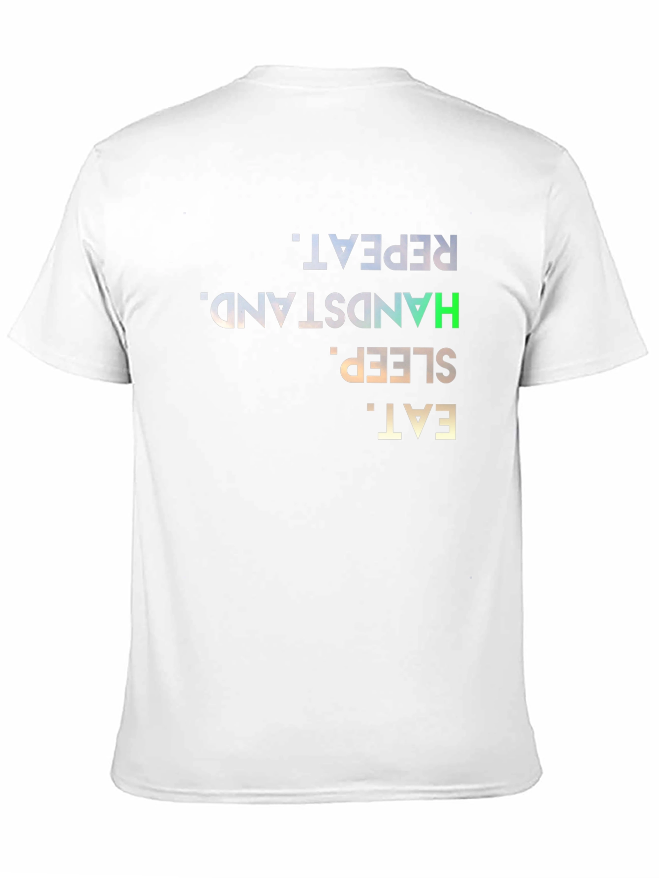 Eat Sleep Handstand Repeat Black Graphic T-Shirt