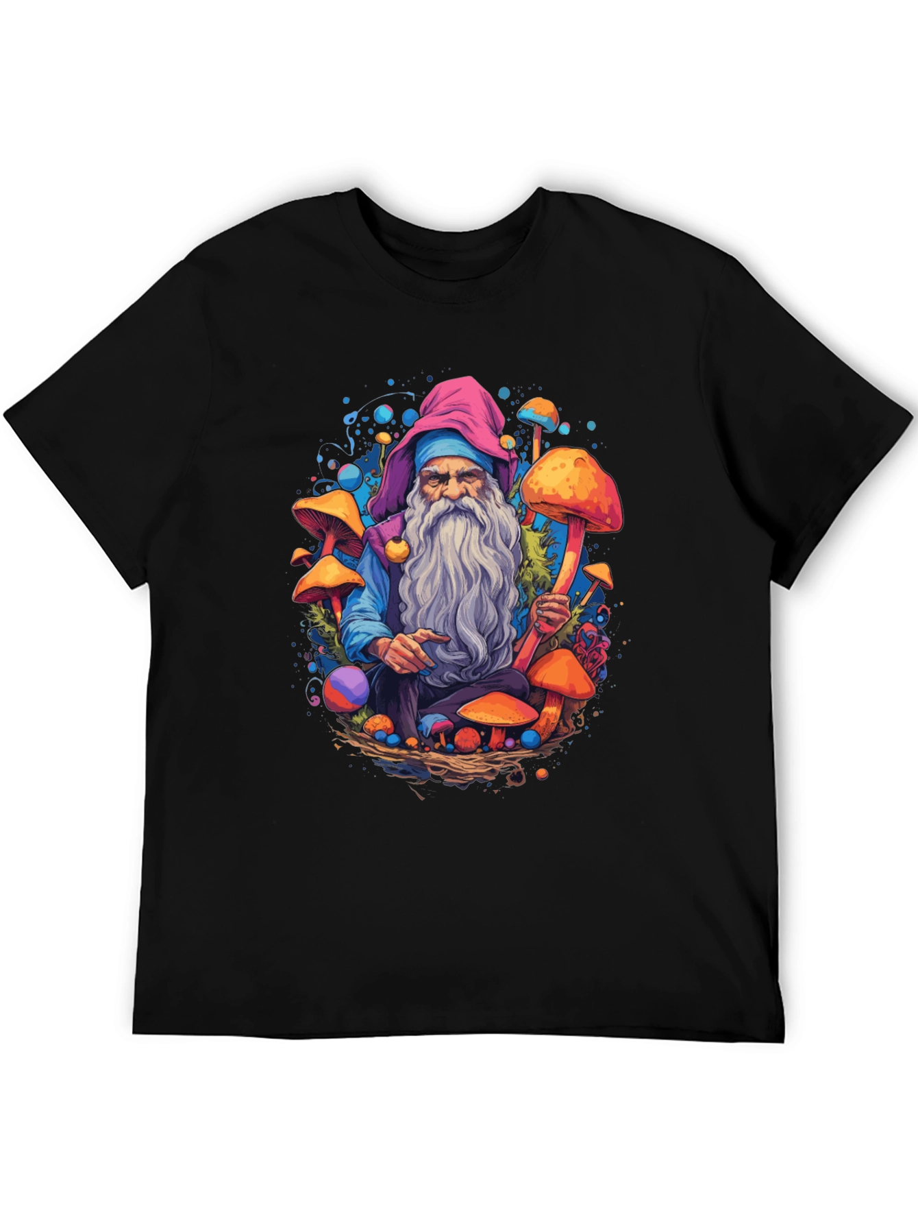 Mushroom Wizard Graphic Tee - Unique Design