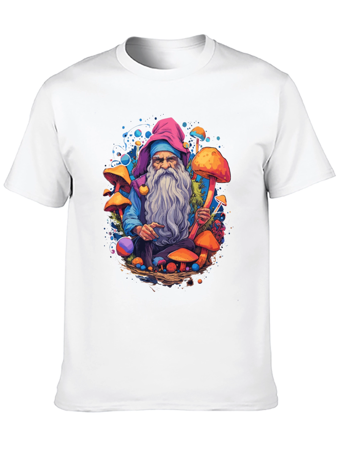 Mushroom Wizard Graphic Tee - Unique Design