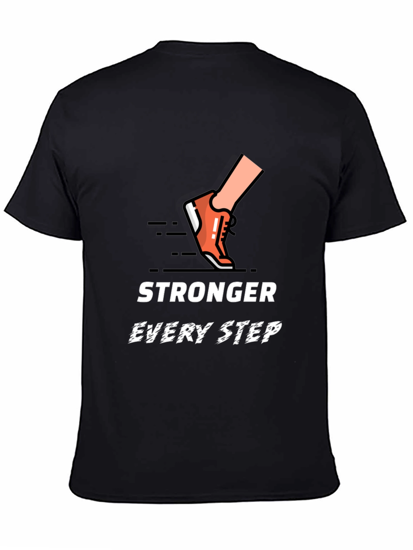 Stronger Every Step Graphic Tee - Black