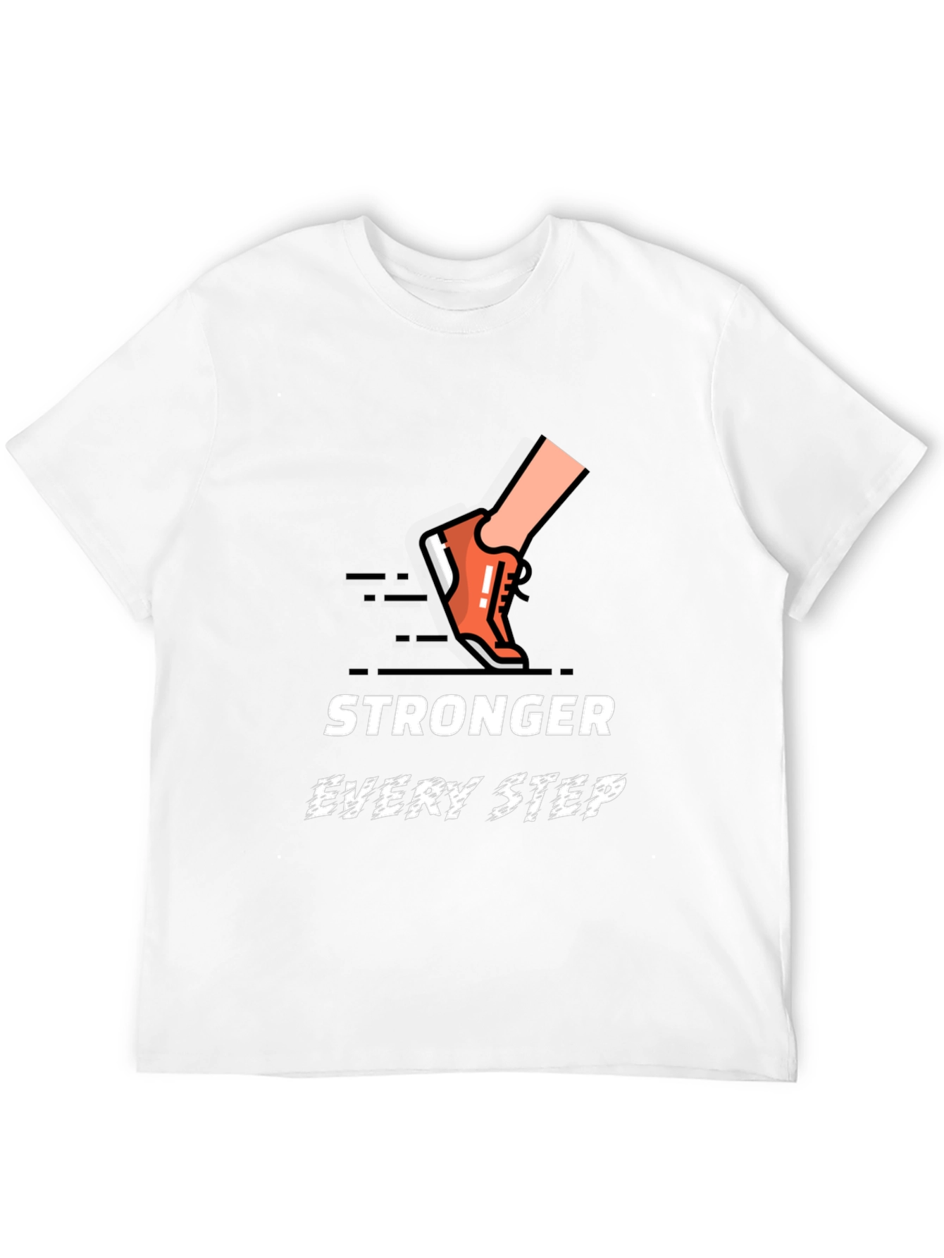Stronger Every Step Graphic Tee - Black