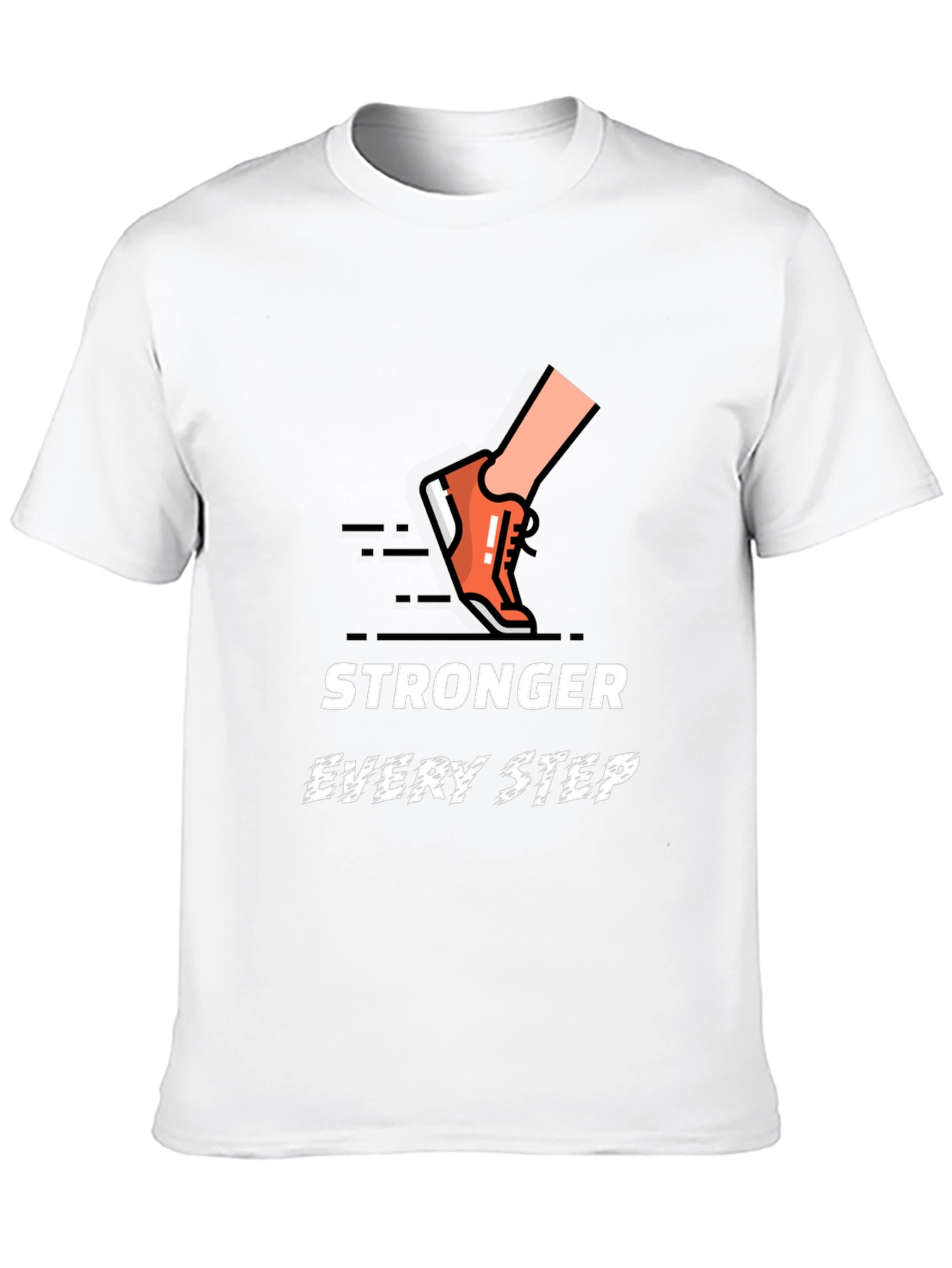 Stronger Every Step Graphic Tee - Black