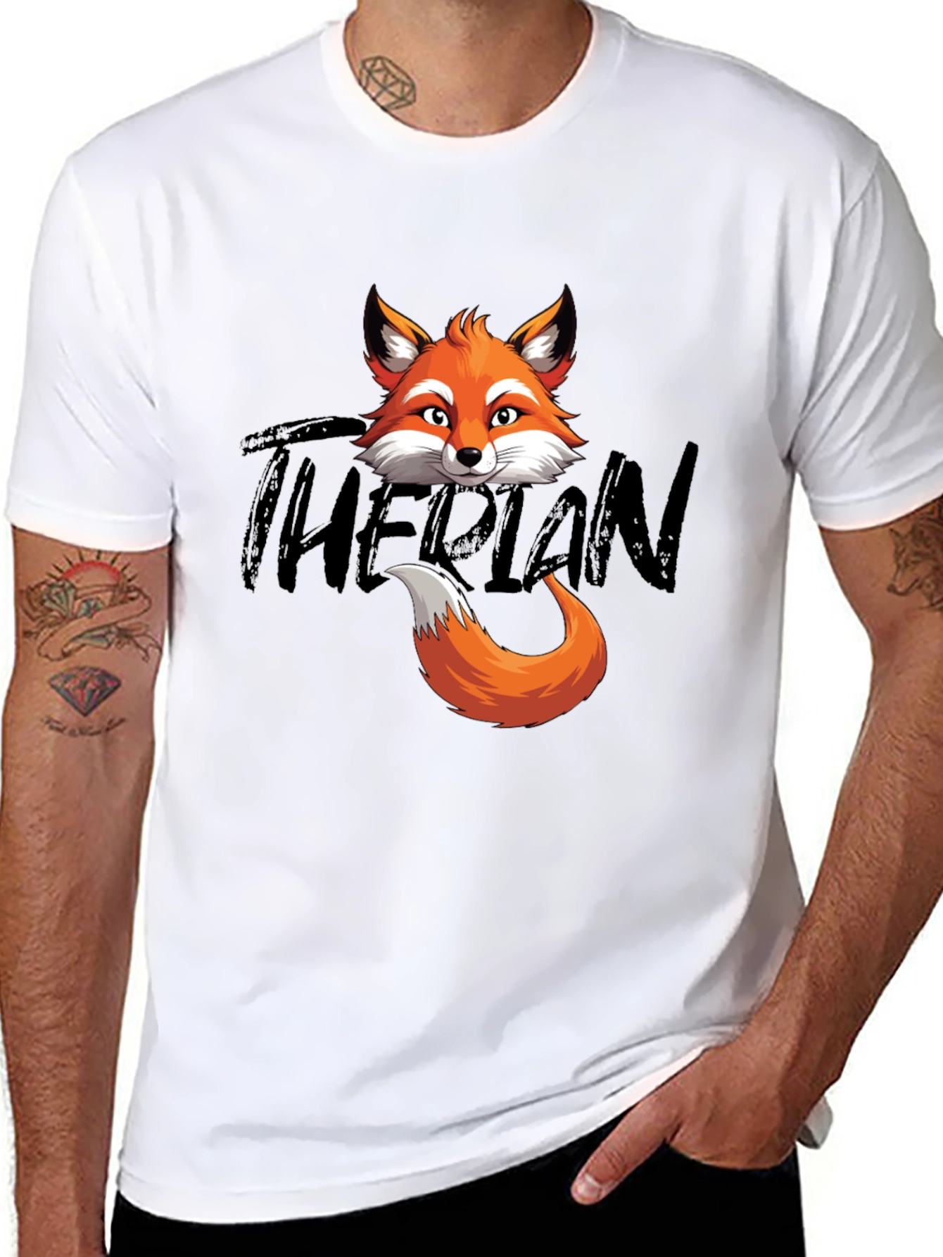 Fox Head & Tail Graphic T-Shirt - The Plan