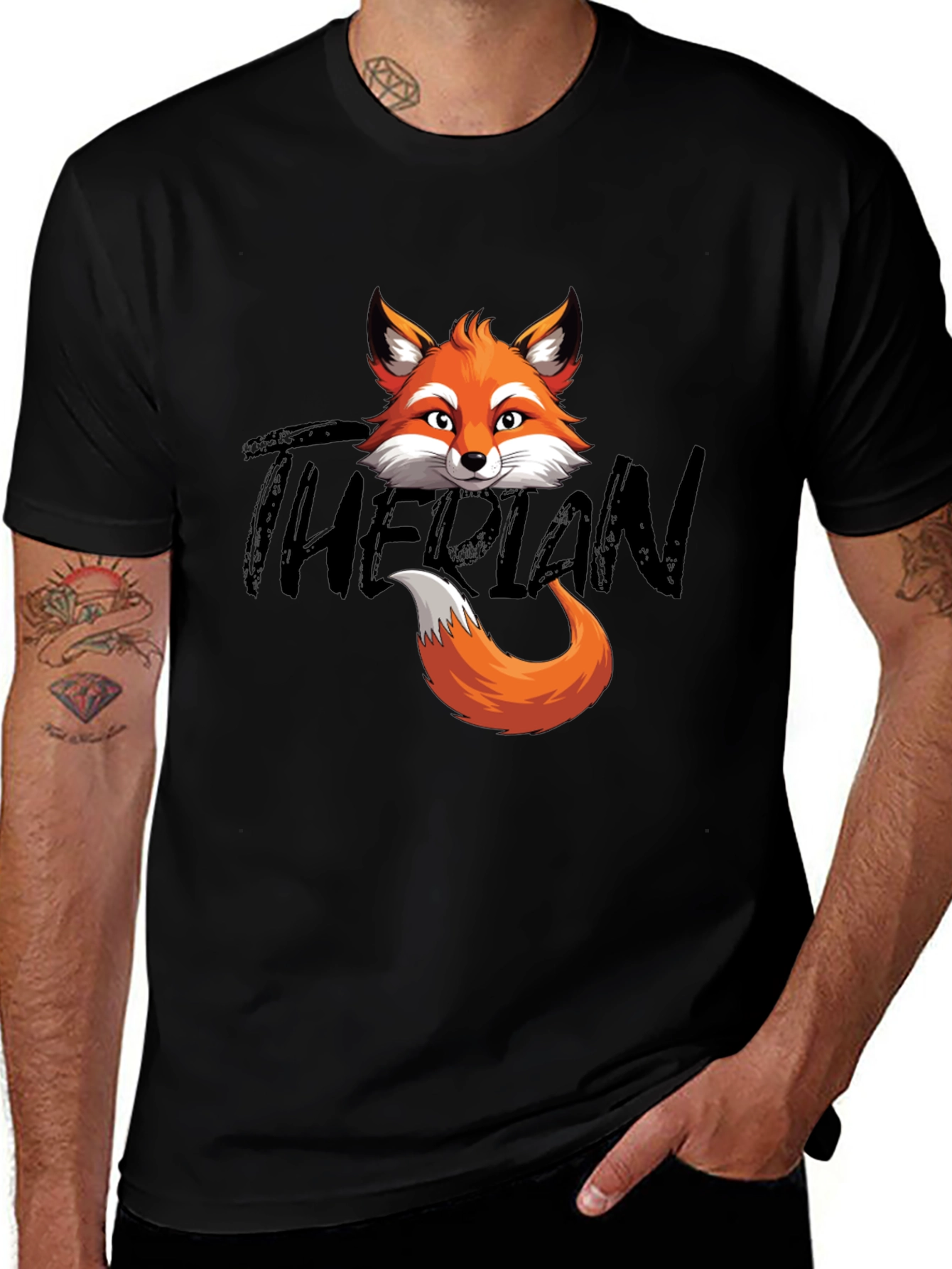 Fox Head & Tail Graphic T-Shirt - The Plan