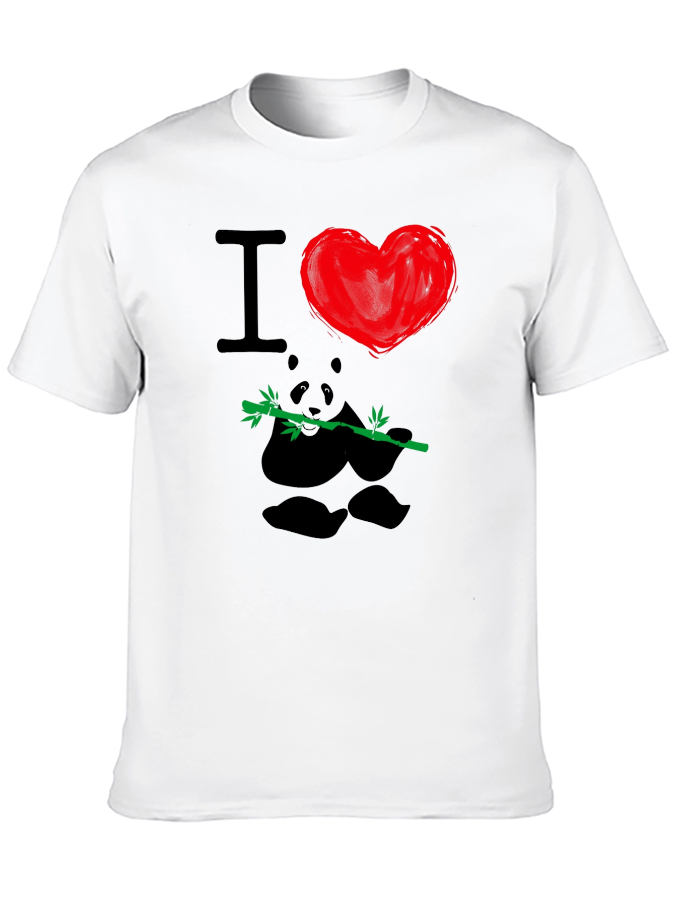 I Heart Pandas T-Shirt - Black
