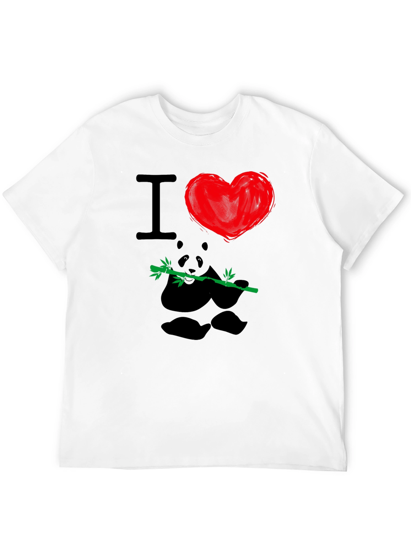 I Heart Pandas T-Shirt - Black