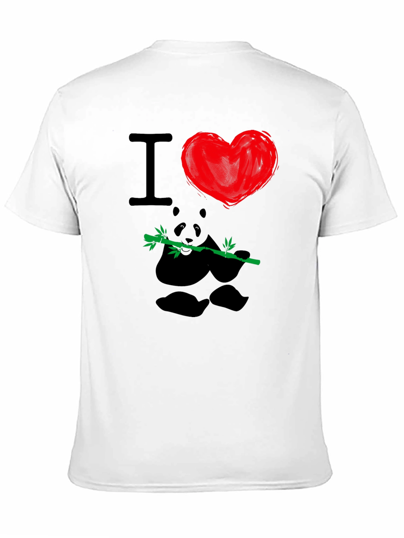 I Heart Pandas T-Shirt - Black