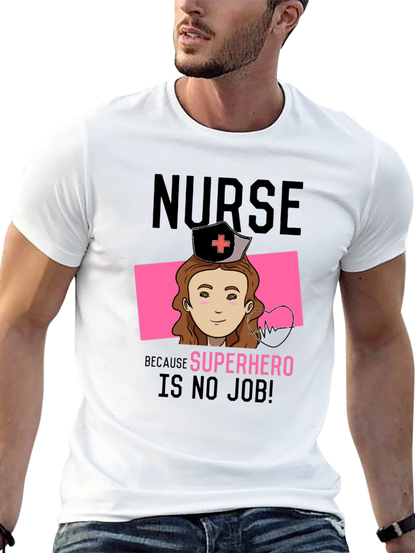 Nurse Superhero T-Shirt - Heroic Profession Tee