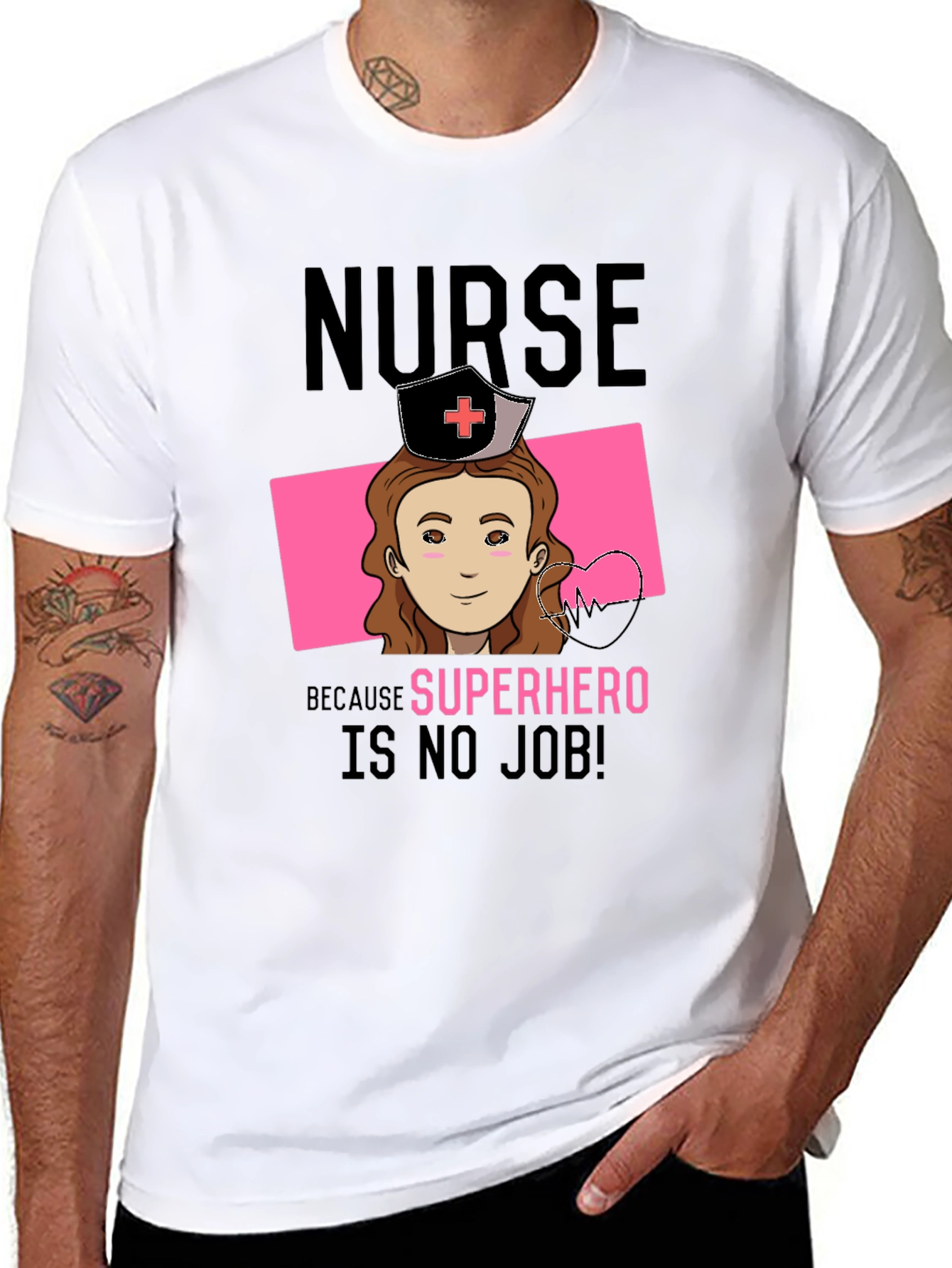 Nurse Superhero T-Shirt - Heroic Profession Tee