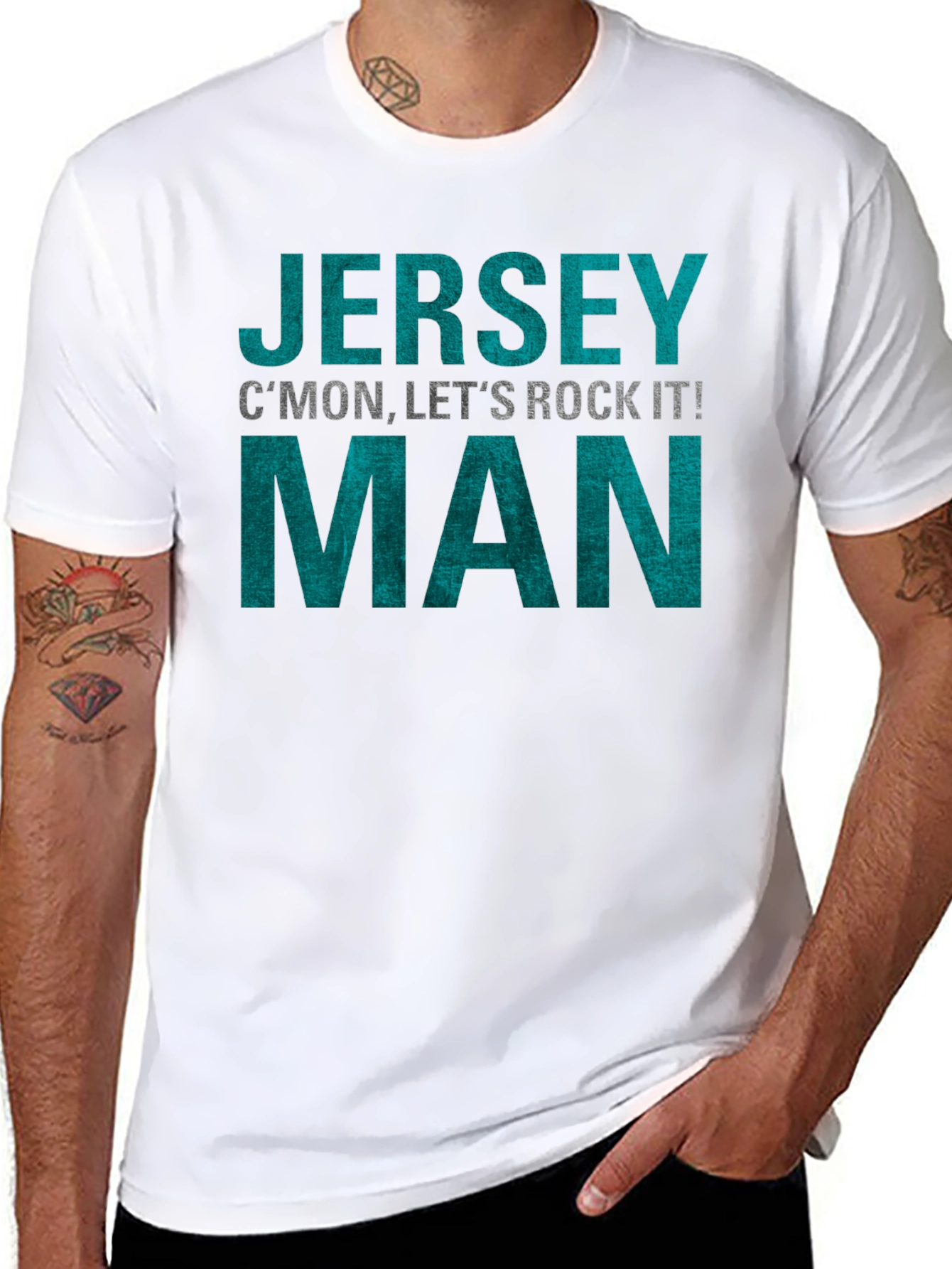 Jersey Man T-Shirt - Cmon Lets Rock It!