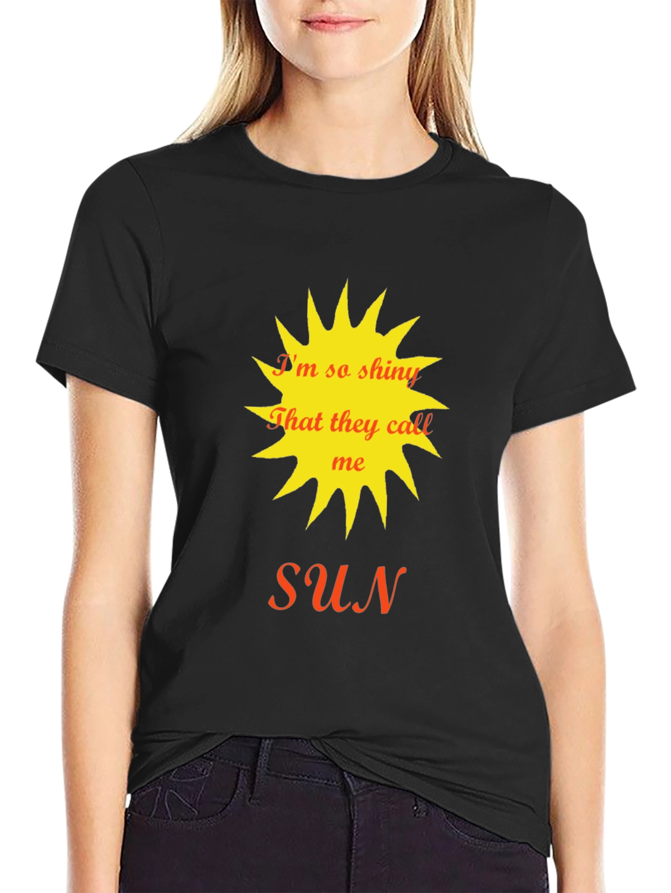 Im So Shiny Sun Graphic Tee - Black
