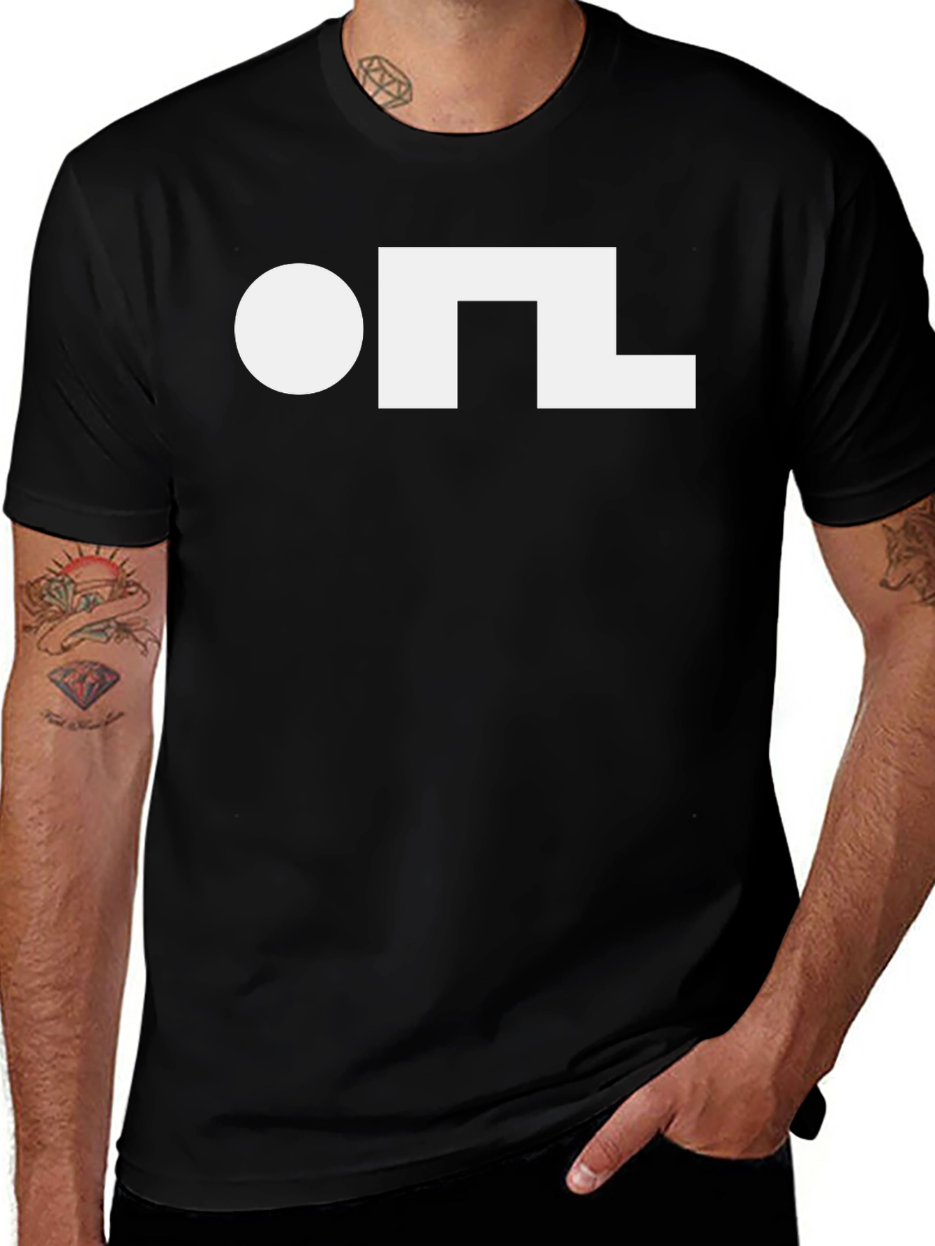 Abstract Graphic Tee - Modern Black T-Shirt