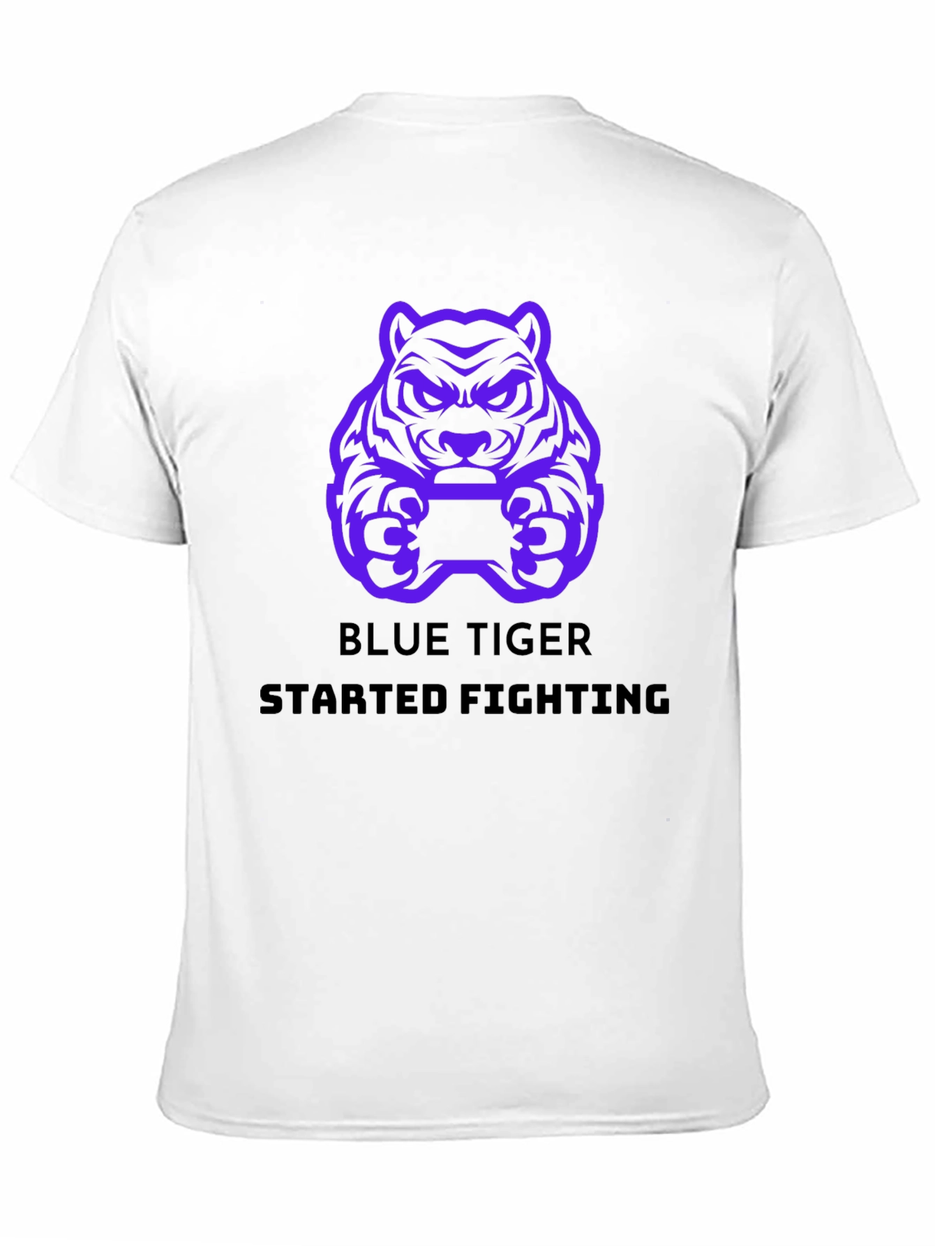 Blue Tiger Fighting T-Shirt - Gamer Style