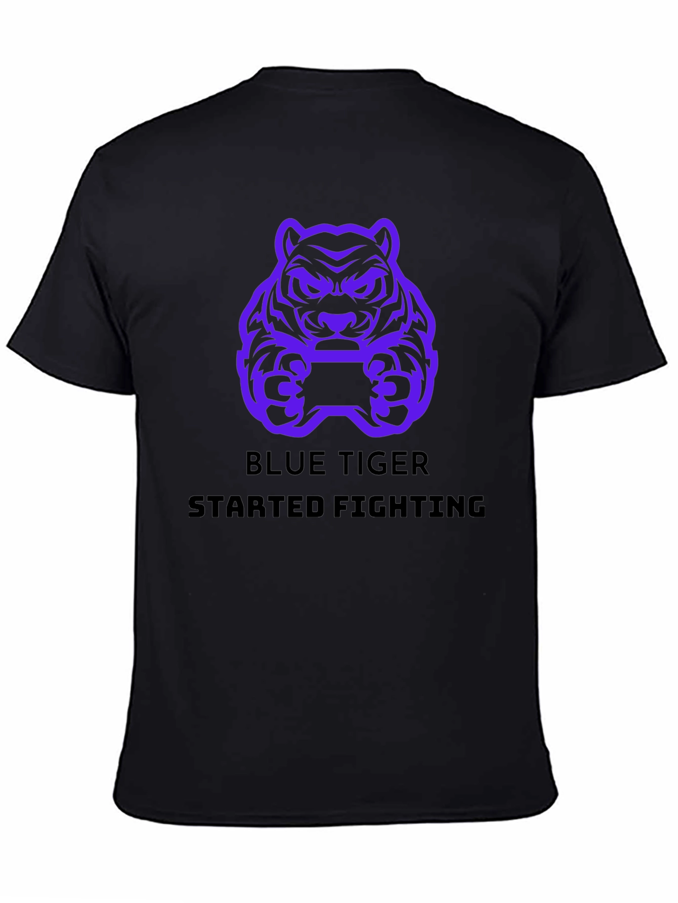 Blue Tiger Fighting T-Shirt - Gamer Style