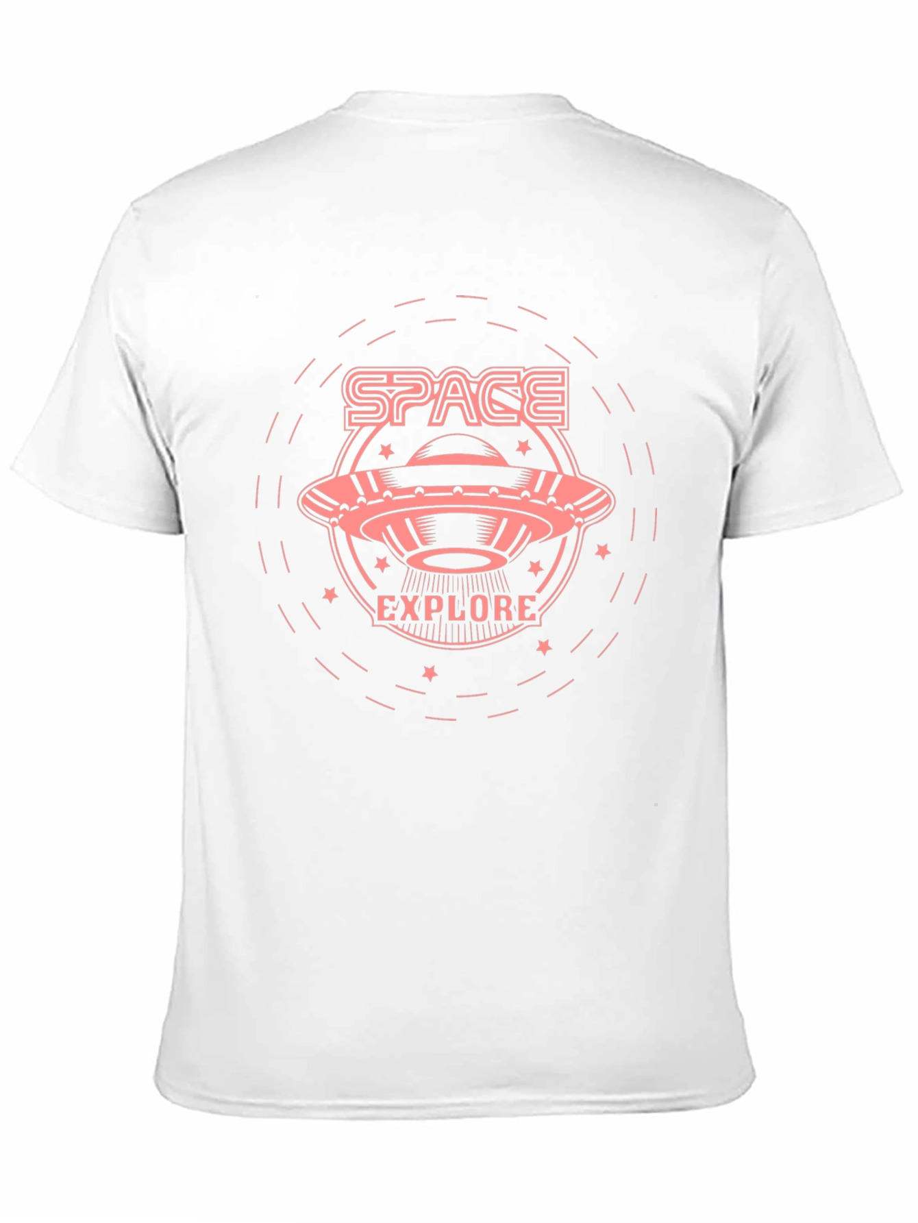 Space Explore Graphic Print Black T-Shirt