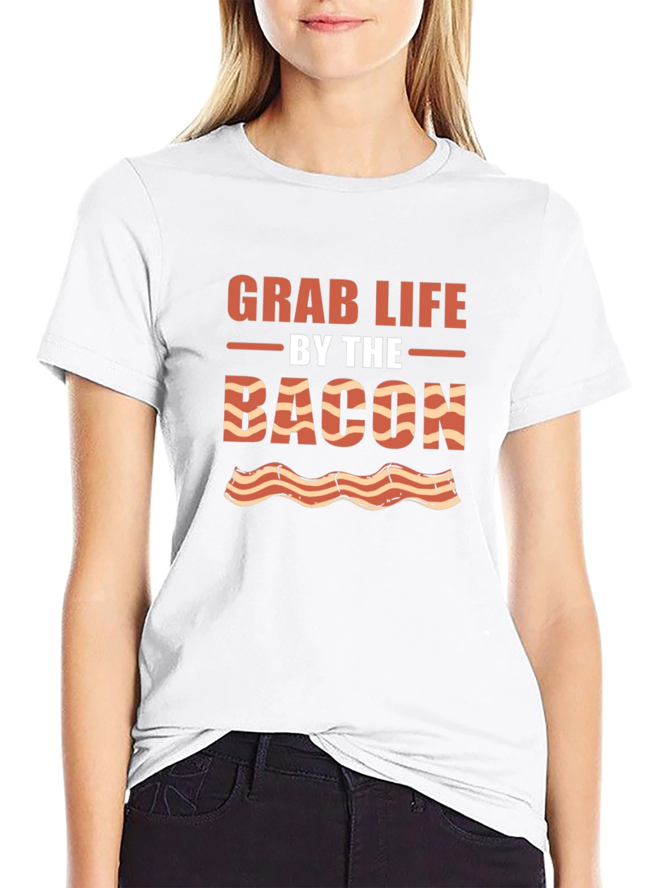 Grab Life By The Bacon Graphic Tee