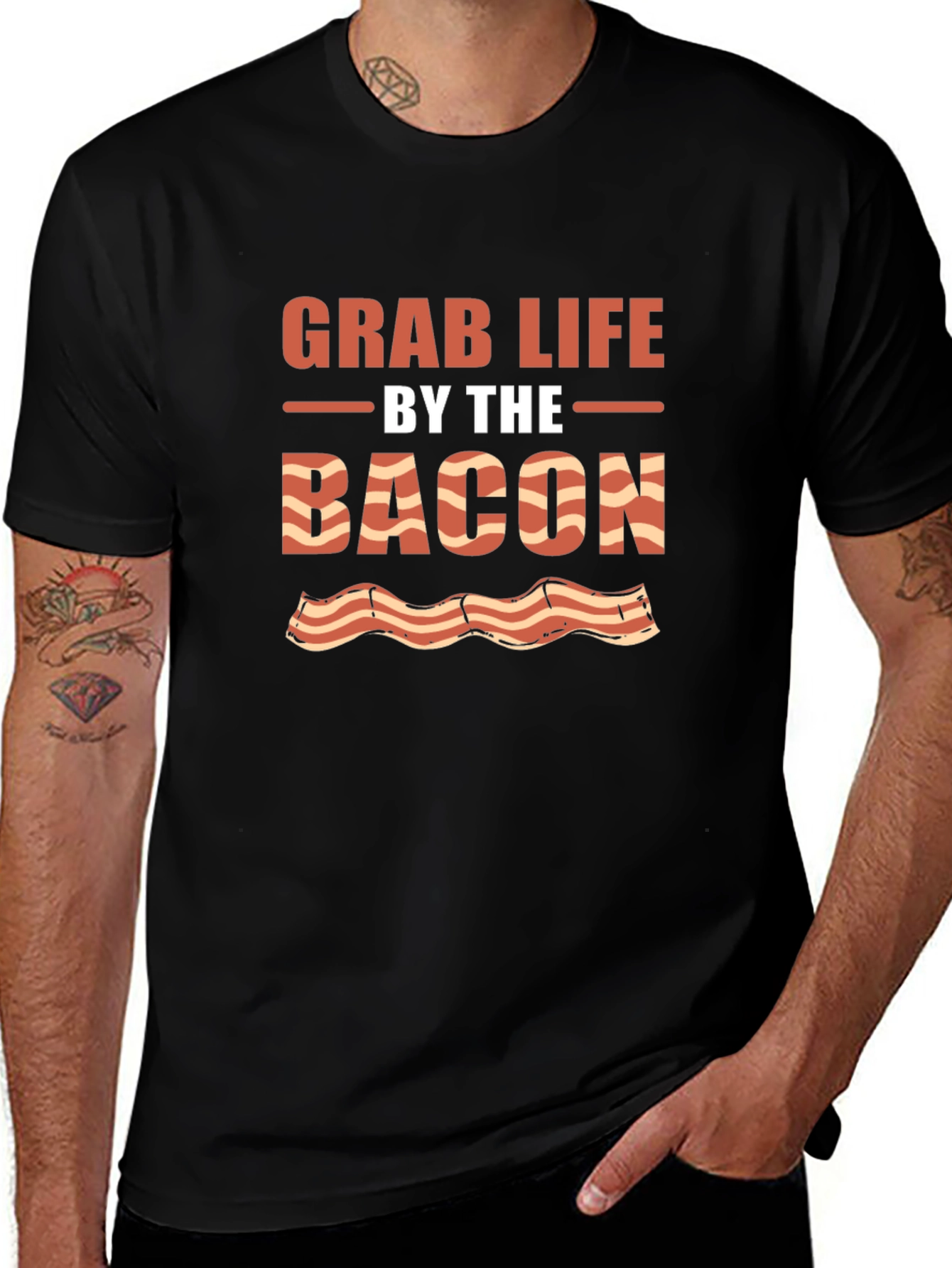 Grab Life By The Bacon Graphic Tee