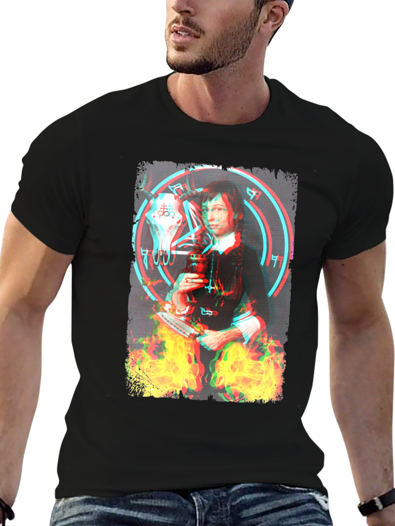 Occult Witch Graphic Tee - Unisex Black T-Shirt