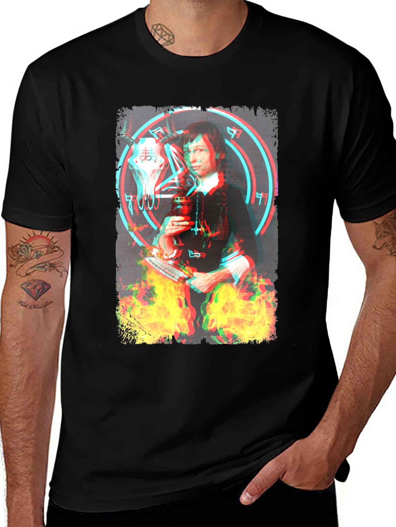 Occult Witch Graphic Tee - Unisex Black T-Shirt