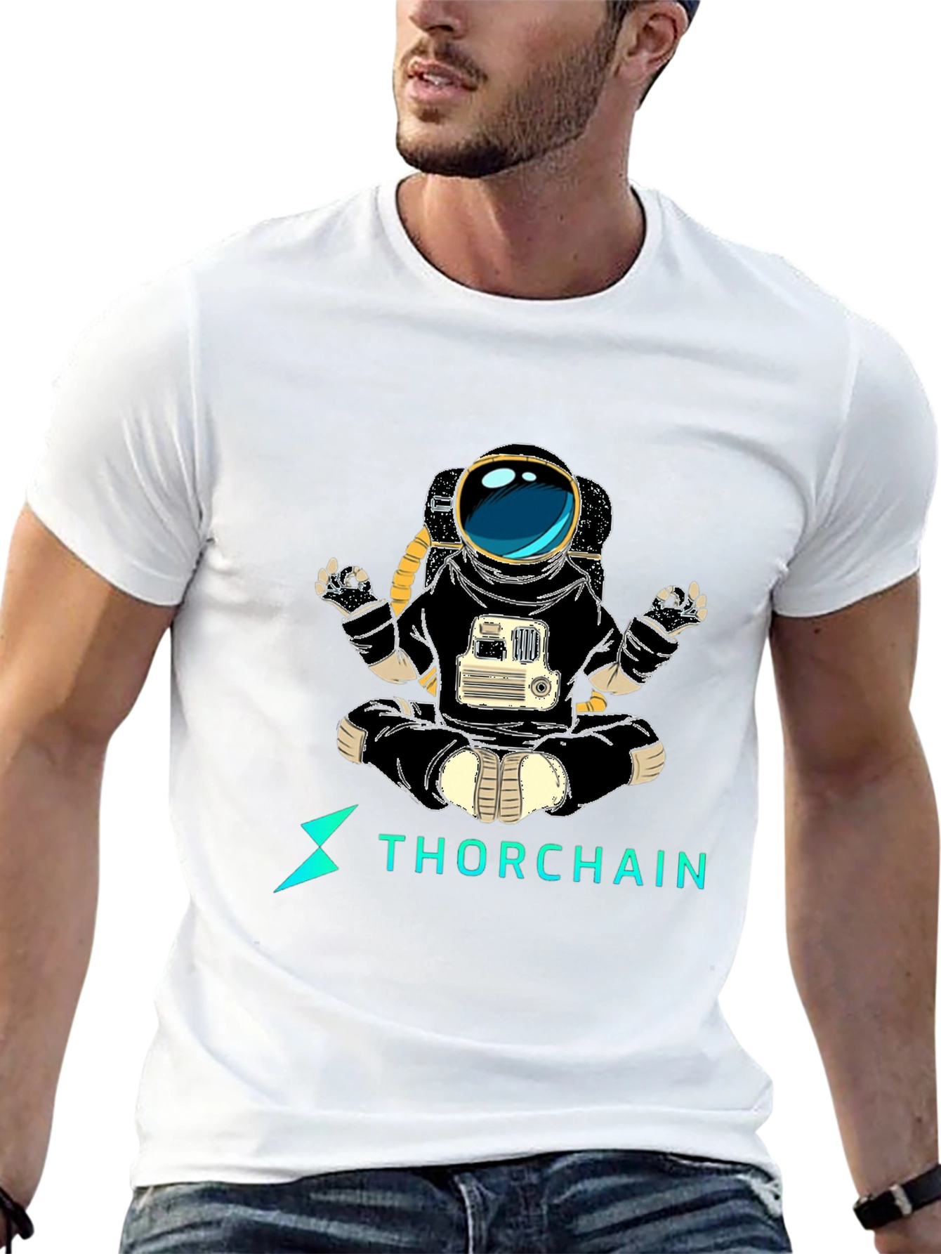 Astronaut Thorchain Graphic Tee - Black