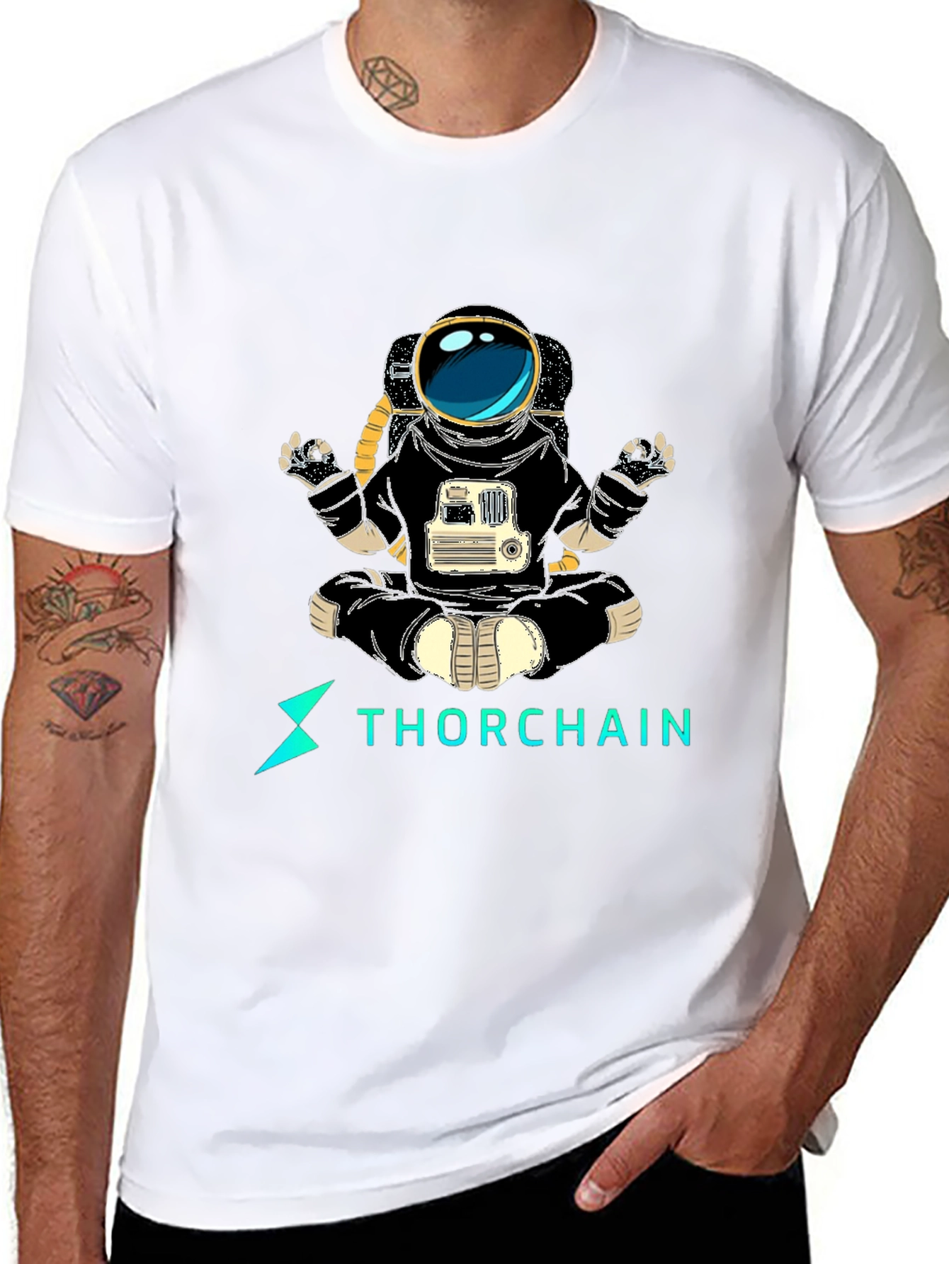 Astronaut Thorchain Graphic Tee - Black