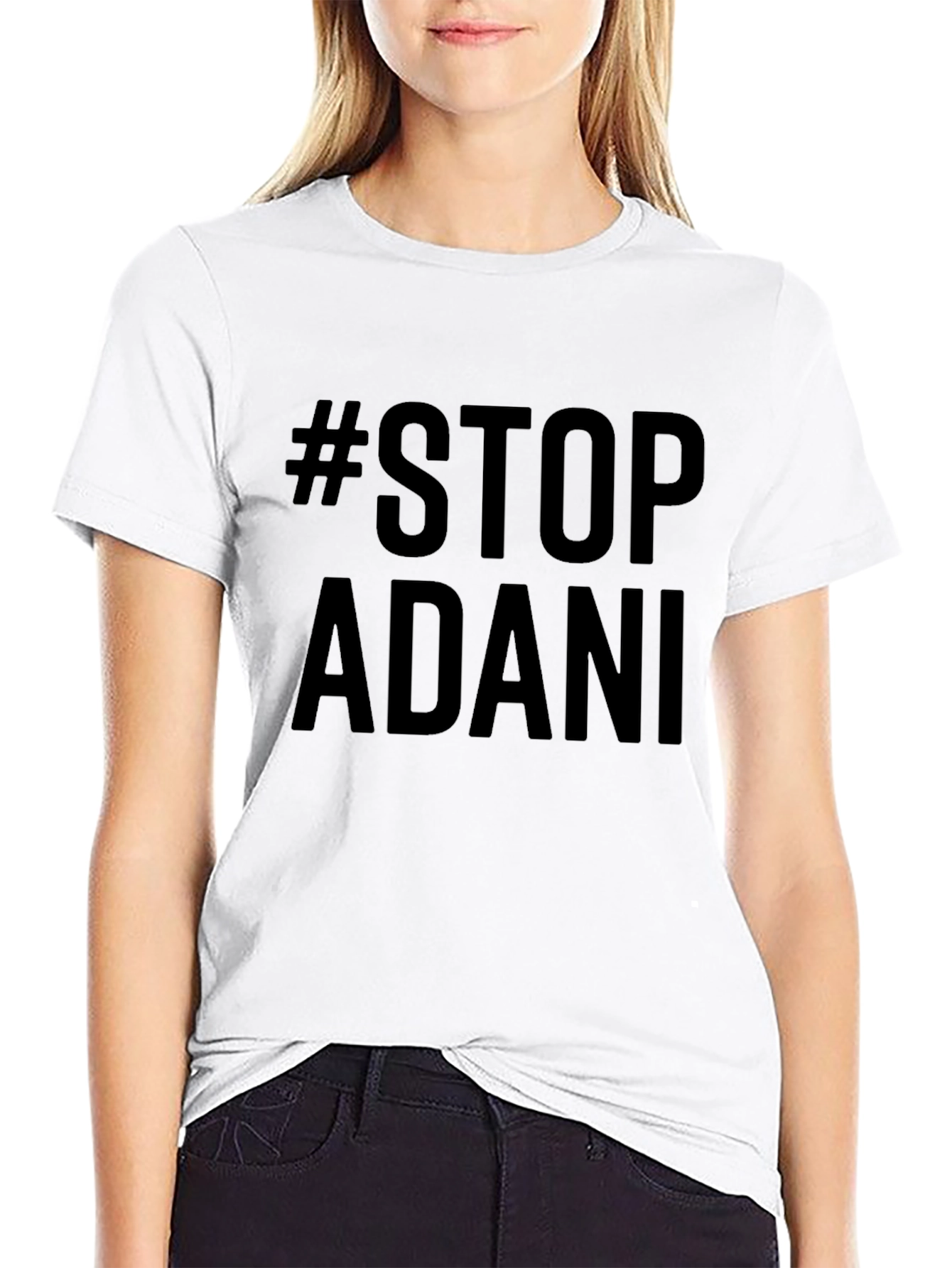 Stop Adani Black Tee - Protest Shirt