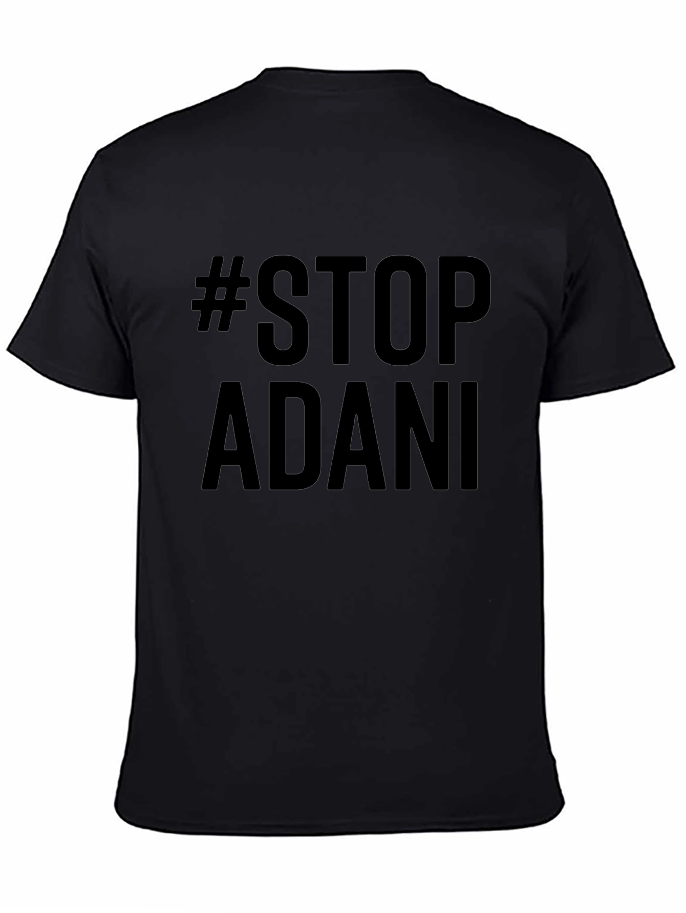 Stop Adani Black Tee - Protest Shirt