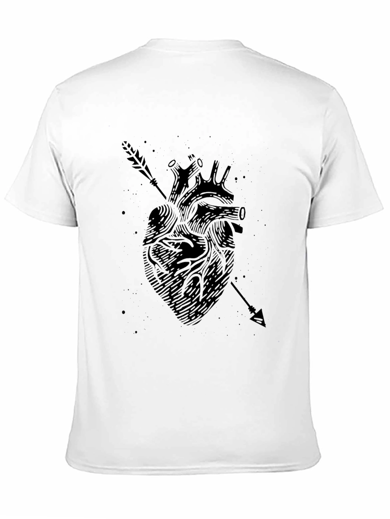 Anatomical Heart Arrow Tee - Edgy Graphic T-Shirt