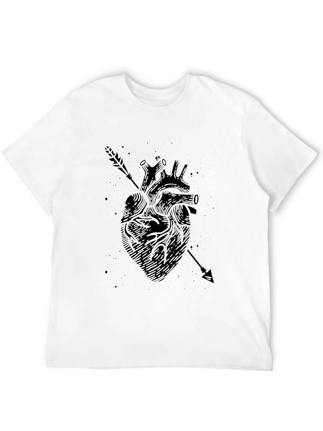 Anatomical Heart Arrow Tee - Edgy Graphic T-Shirt