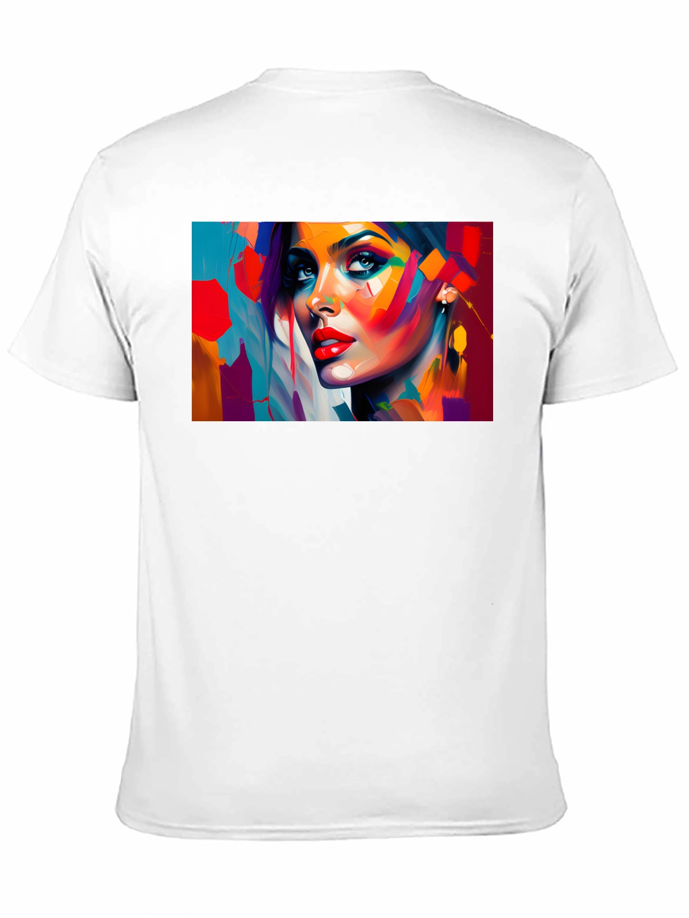 Abstract Woman Portrait Black T-Shirt