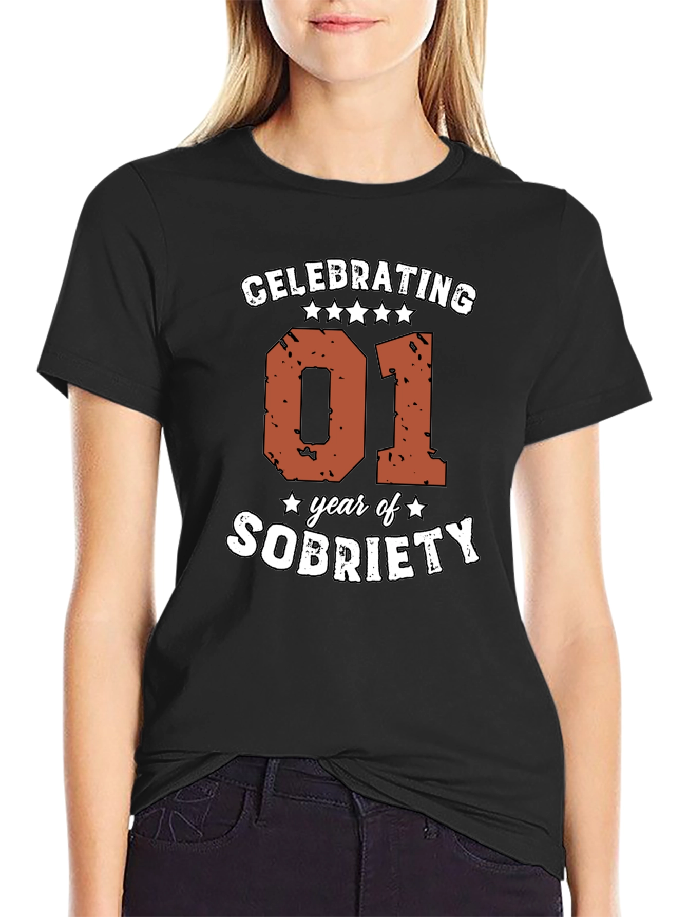 Celebrating 01 Year of Sobriety Graphic Tee
