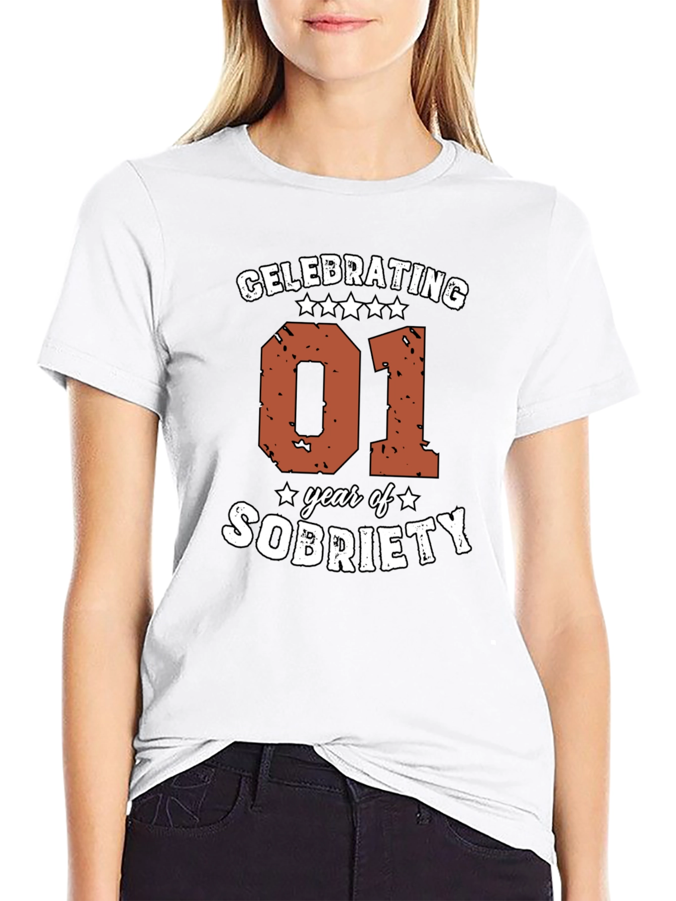 Celebrating 01 Year of Sobriety Graphic Tee